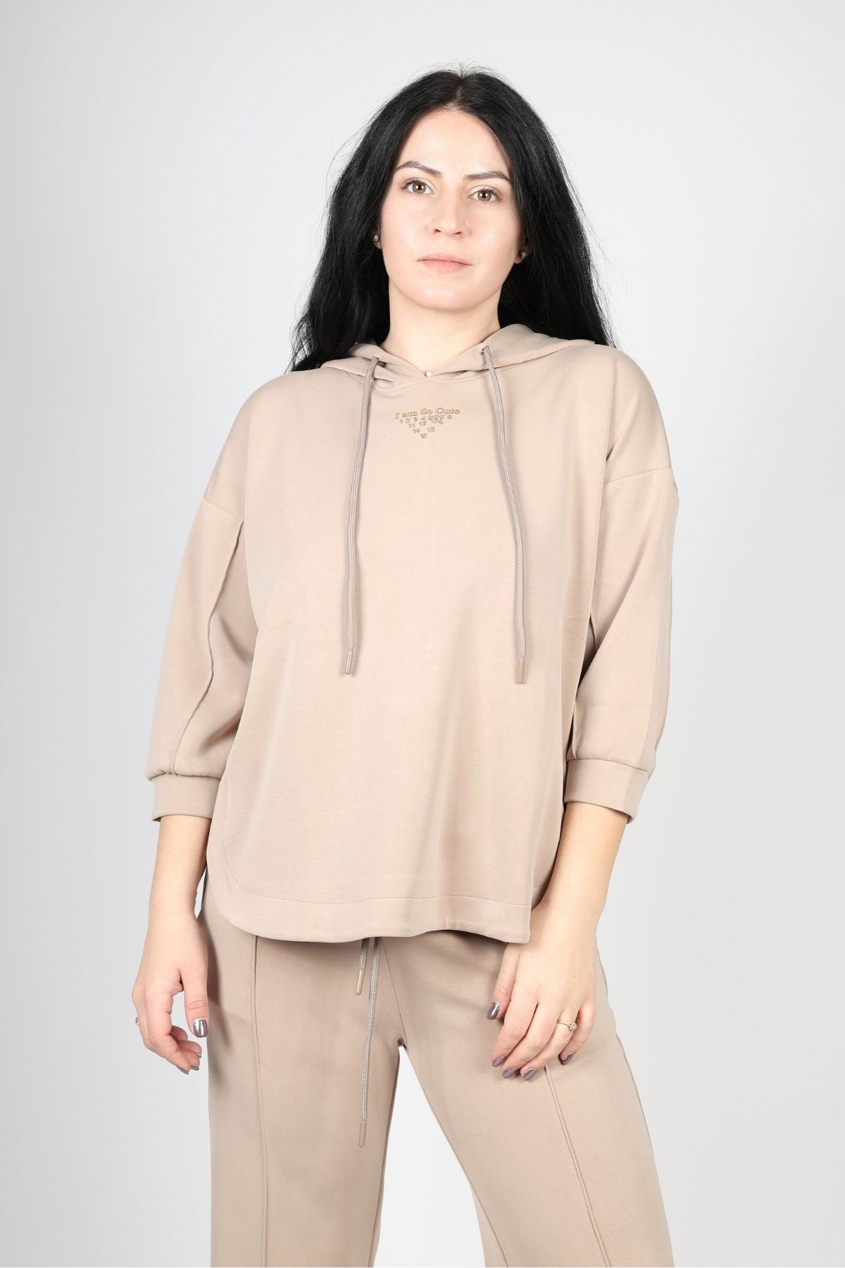 Women's 2-Piece Set, Beige, Brown & Grey