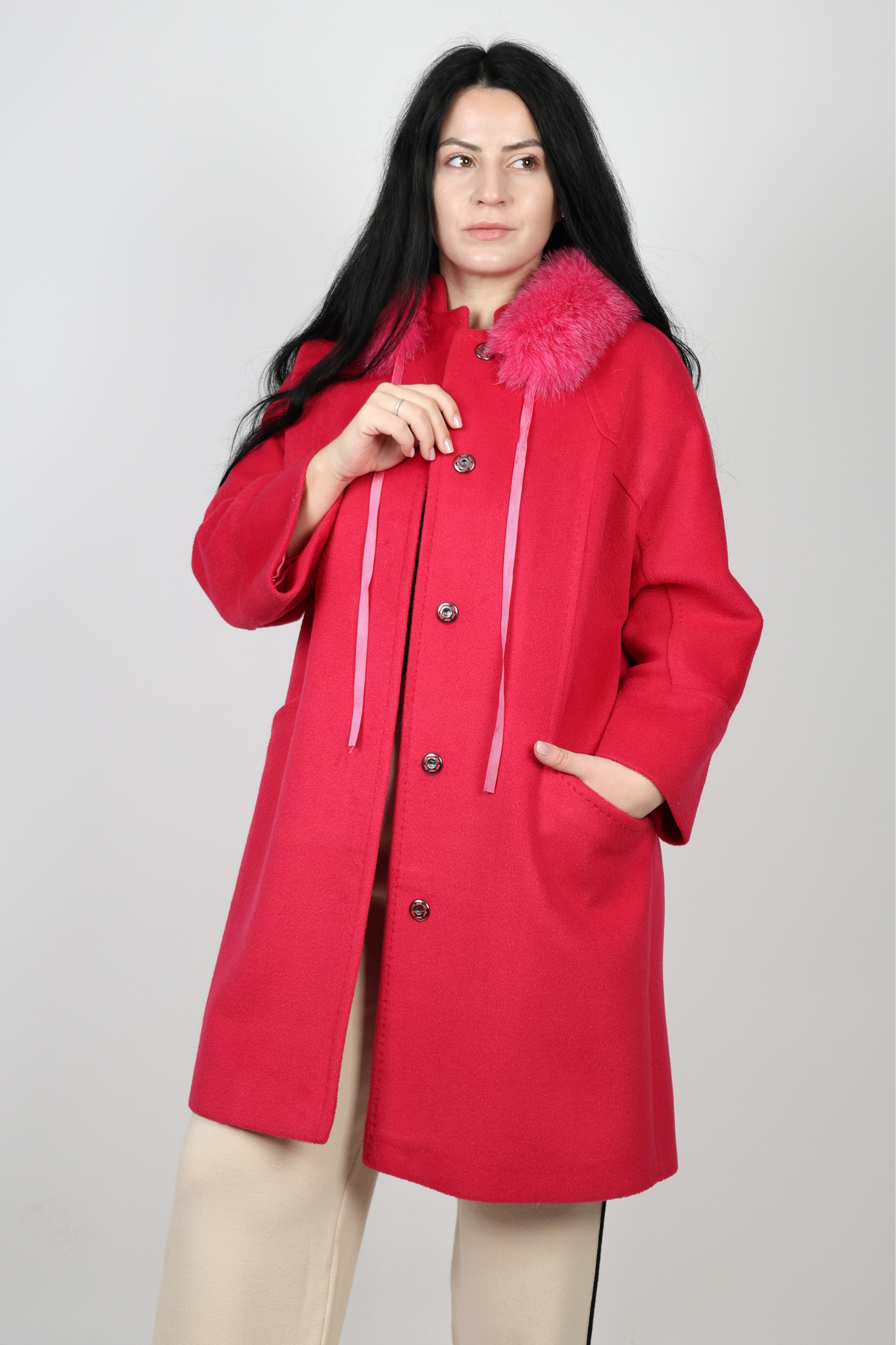 Women's Coat, Pink & Blue