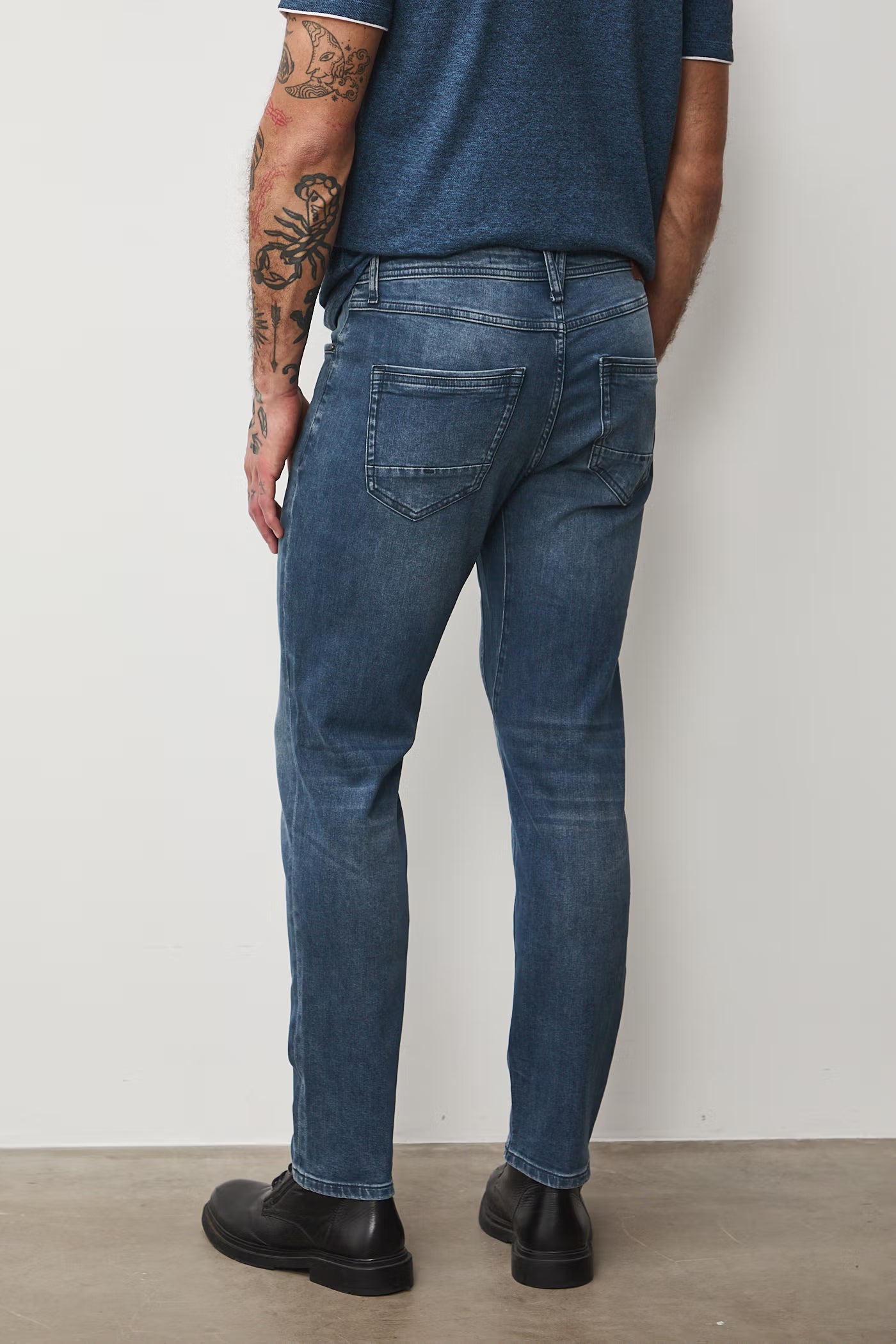 Мъжки дънки тип "Slim Fit" в син цвят