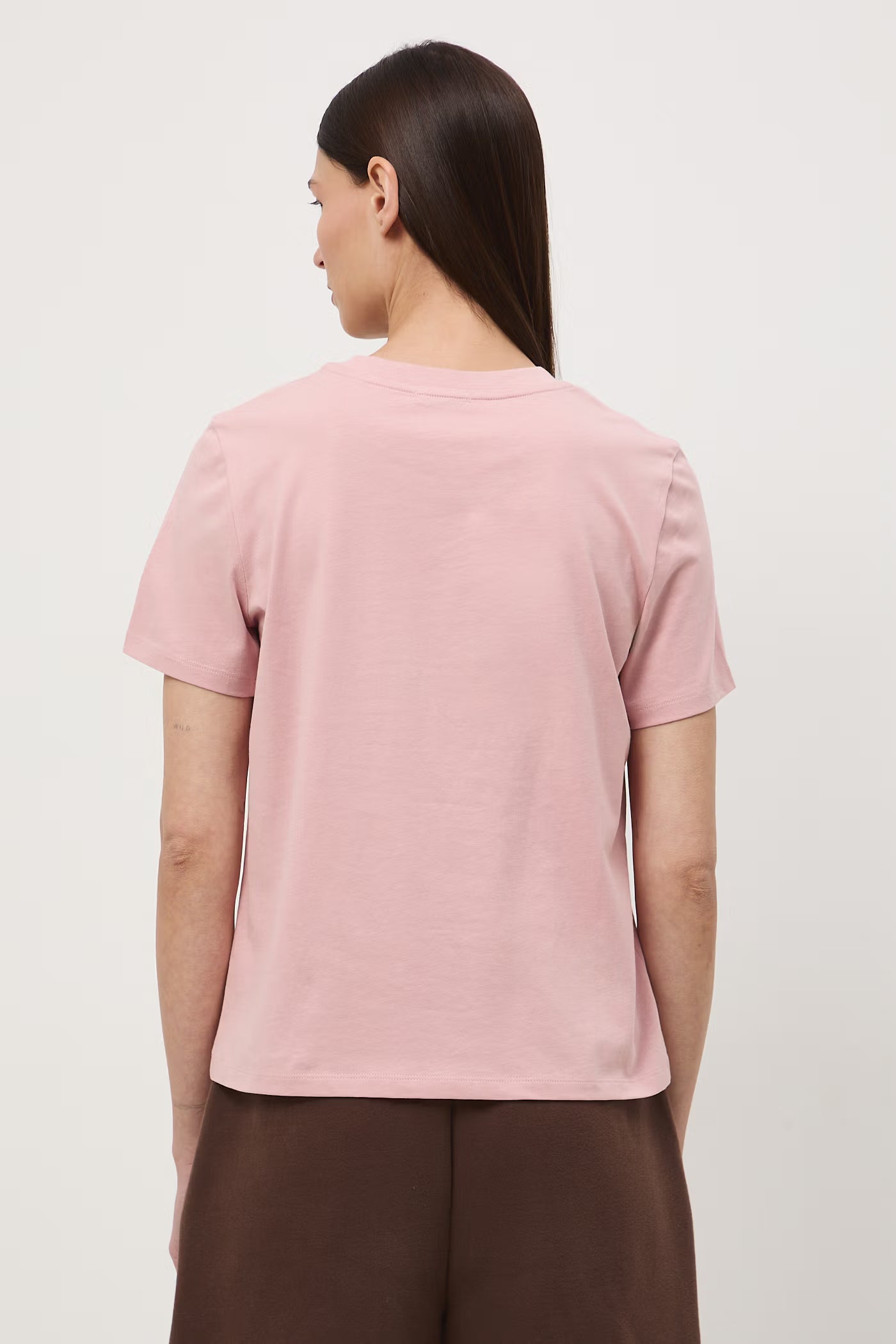 Tricou roz de damă din bumbac 100% bumbac