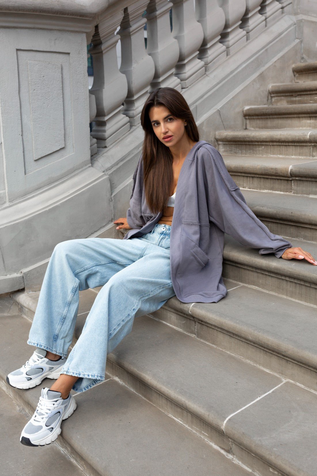 Дамска графитова жилетка от вискоза за ежедневни стилни аутфити LaBalancia Roberto Fashion Store Sweater 5907378501755 S/M