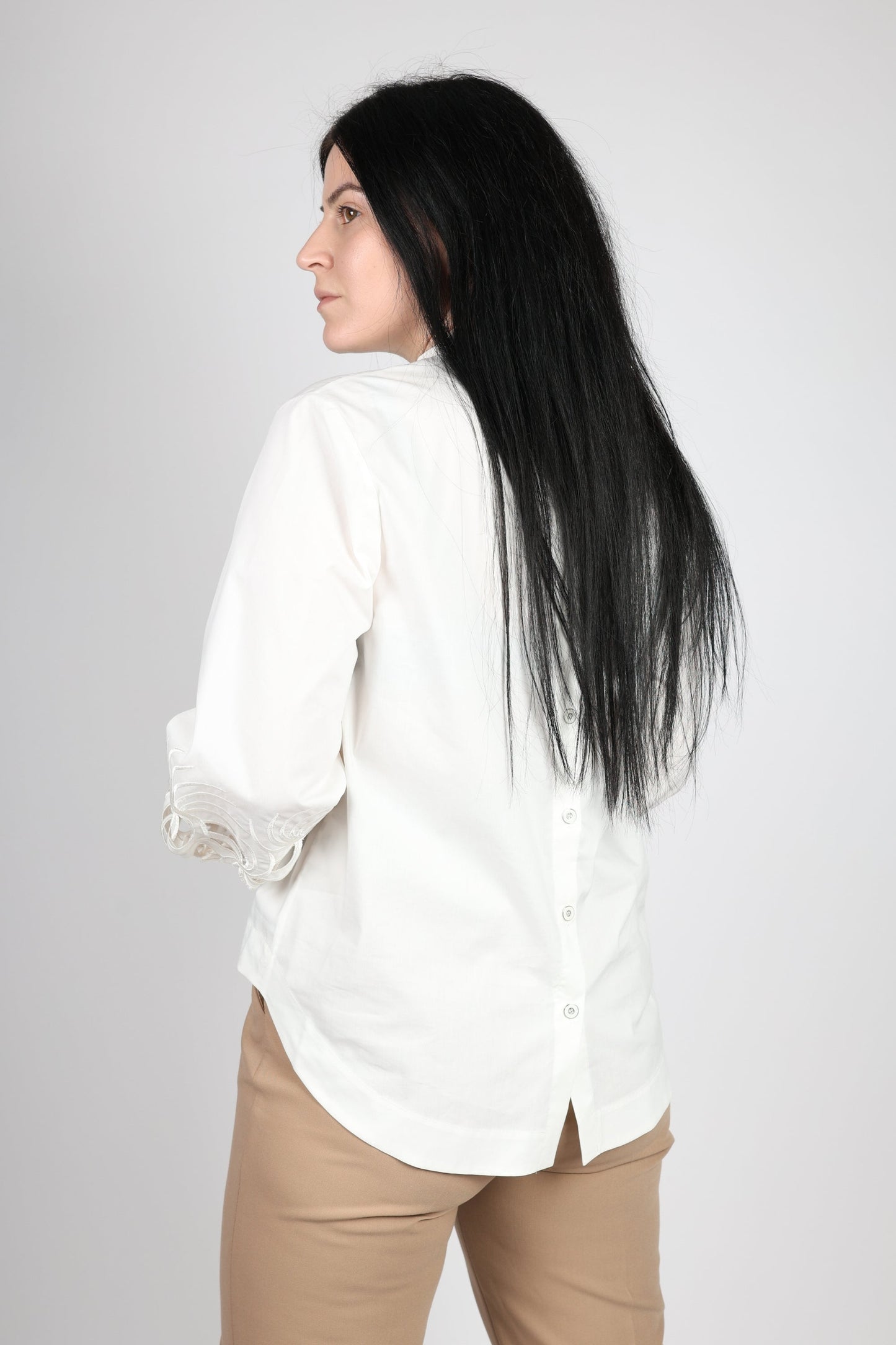 Дамска Риза, Бял Roberto Fashion Store Shirt RBRF1903WHTSHRT0236 White 36 EU