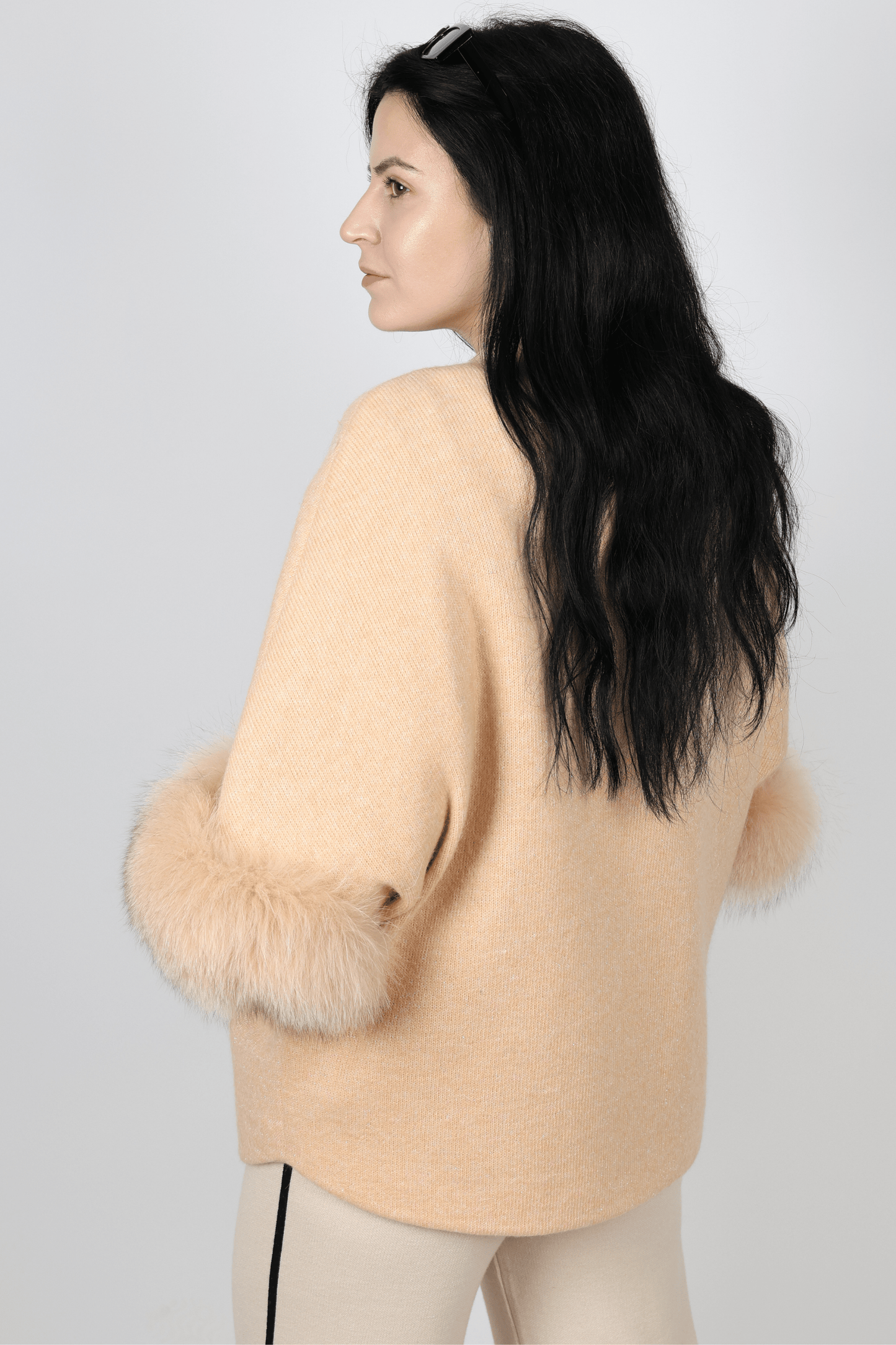 Дамска Жилетка, Бежов Roberto Fashion Store Cardigan 38 EU Beige