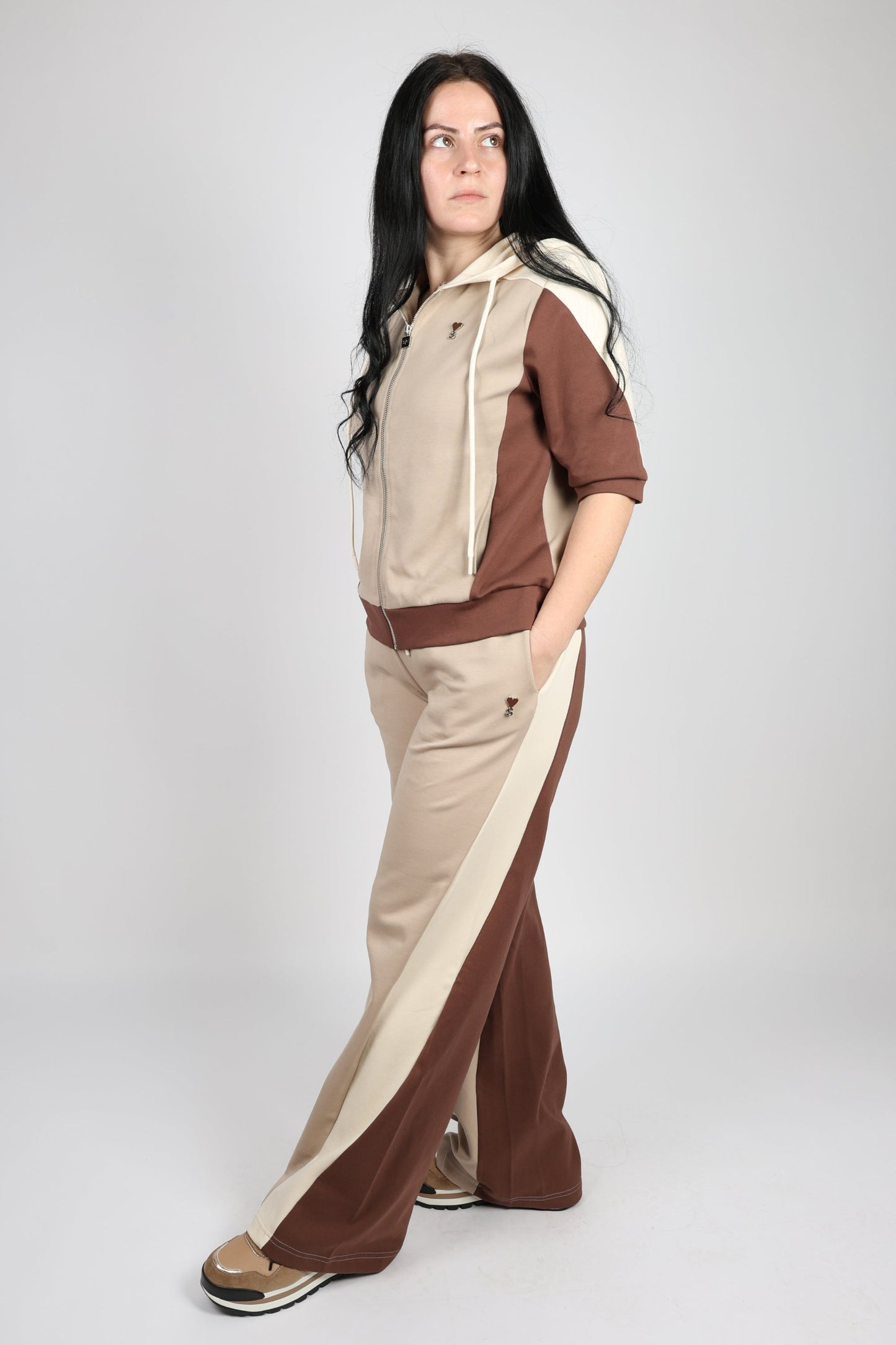 Дамски Комплект от 2 части, Бежов Roberto Fashion Store Set RBRF2403SOCUTE36 Beige 36 EU