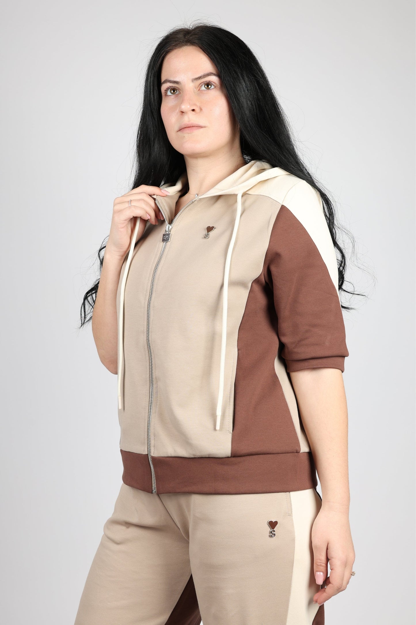 Дамски Комплект от 2 части, Бежов Roberto Fashion Store Set RBRF2403SOCUTE36 Beige 36 EU