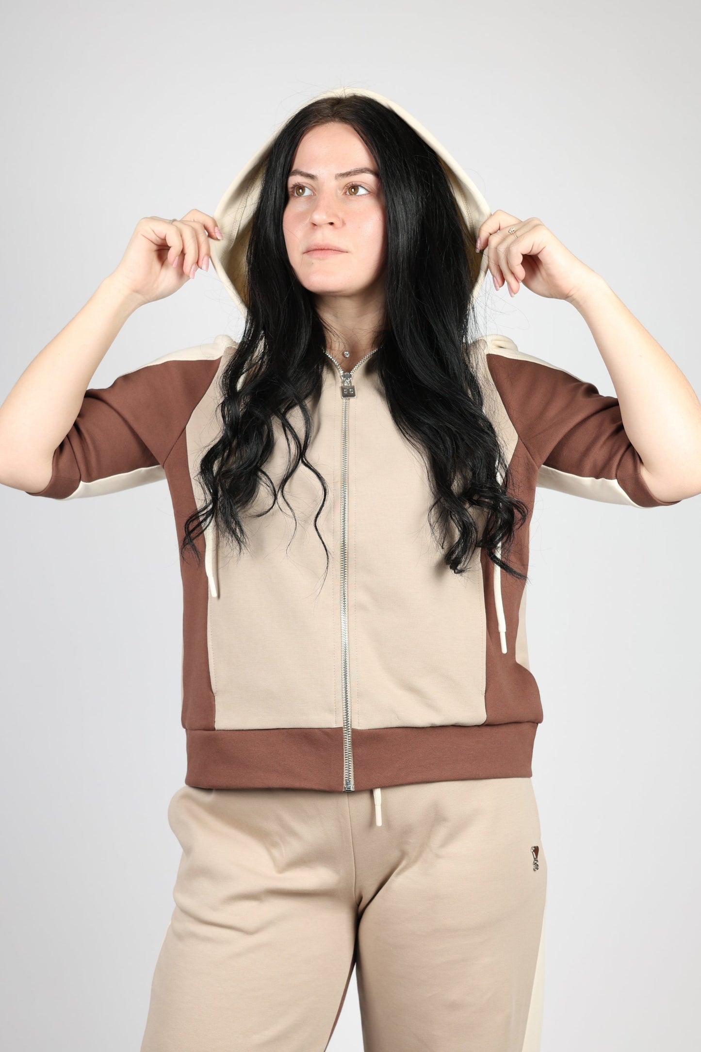 Дамски Комплект от 2 части, Бежов Roberto Fashion Store Set RBRF2403SOCUTE36 Beige 36 EU