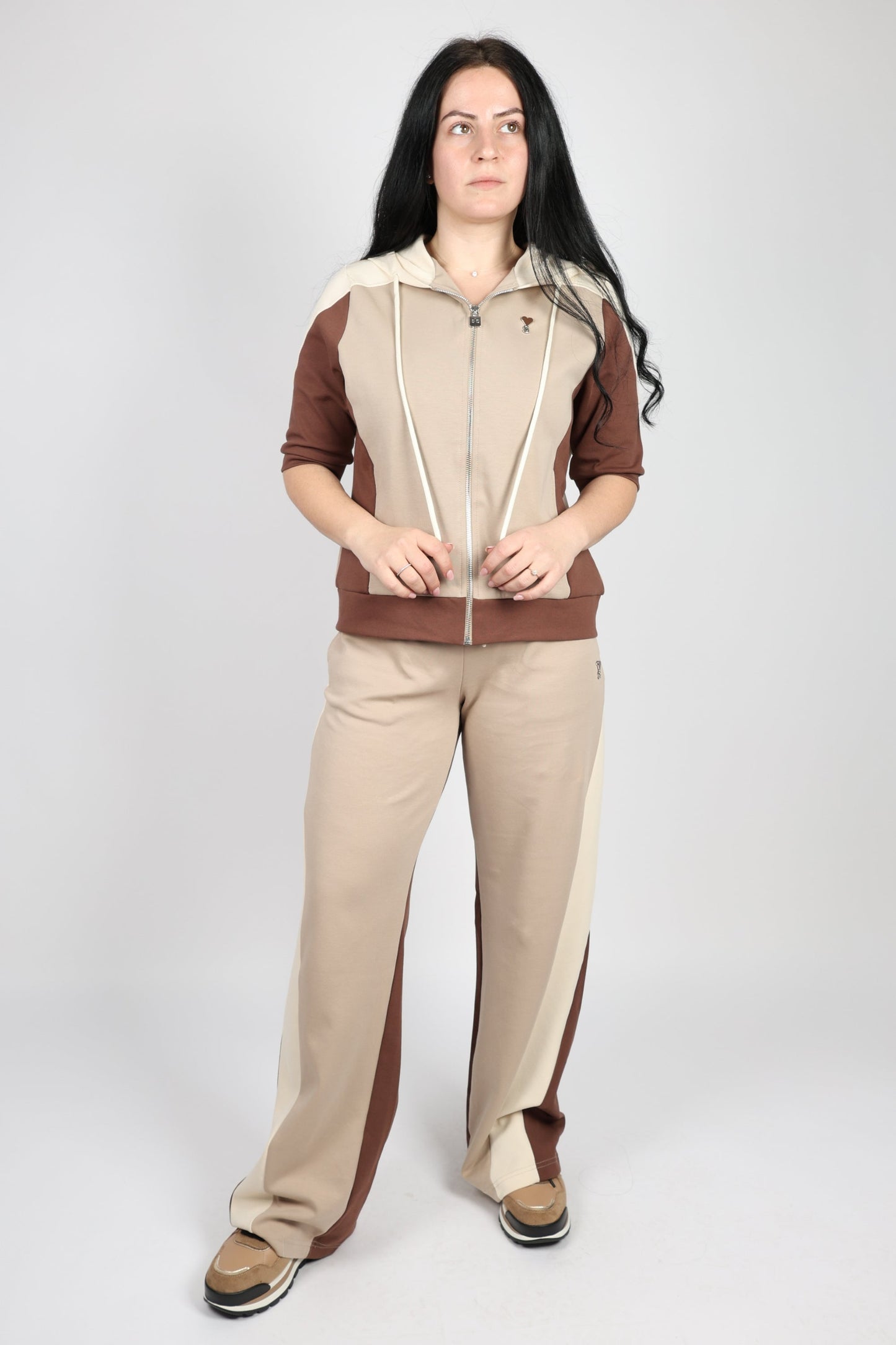 Дамски Комплект от 2 части, Бежов Roberto Fashion Store Set RBRF2403SOCUTE36 Beige 36 EU