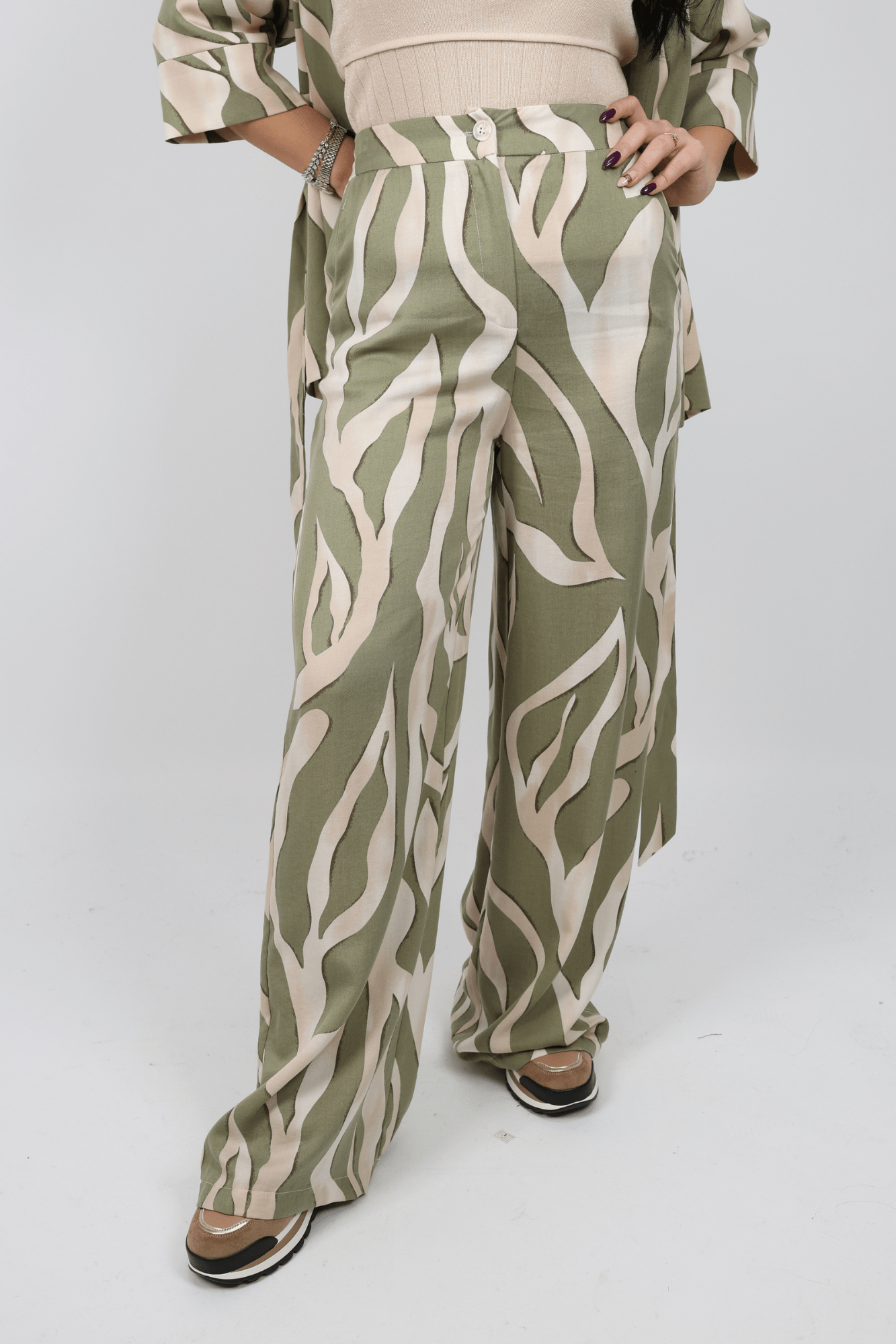 Дамски Комплект от 2 части, Бежов Roberto Fashion Store Set 1X2Y3ZM 38 EU Beige