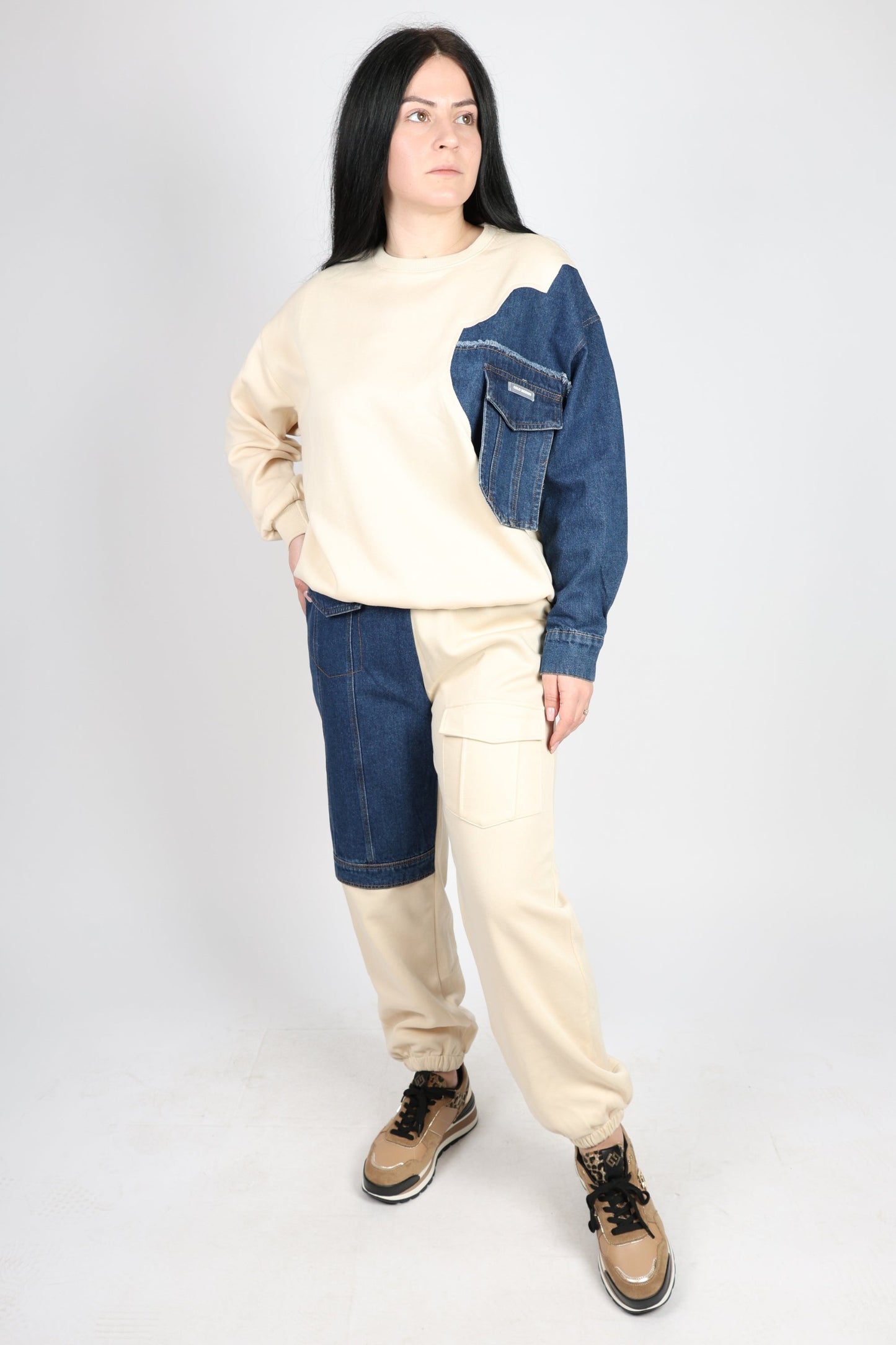 Дамски Комплект от 2 Части, Бежов Roberto Fashion Store Set RBRF1903DNMSETTU Beige TU