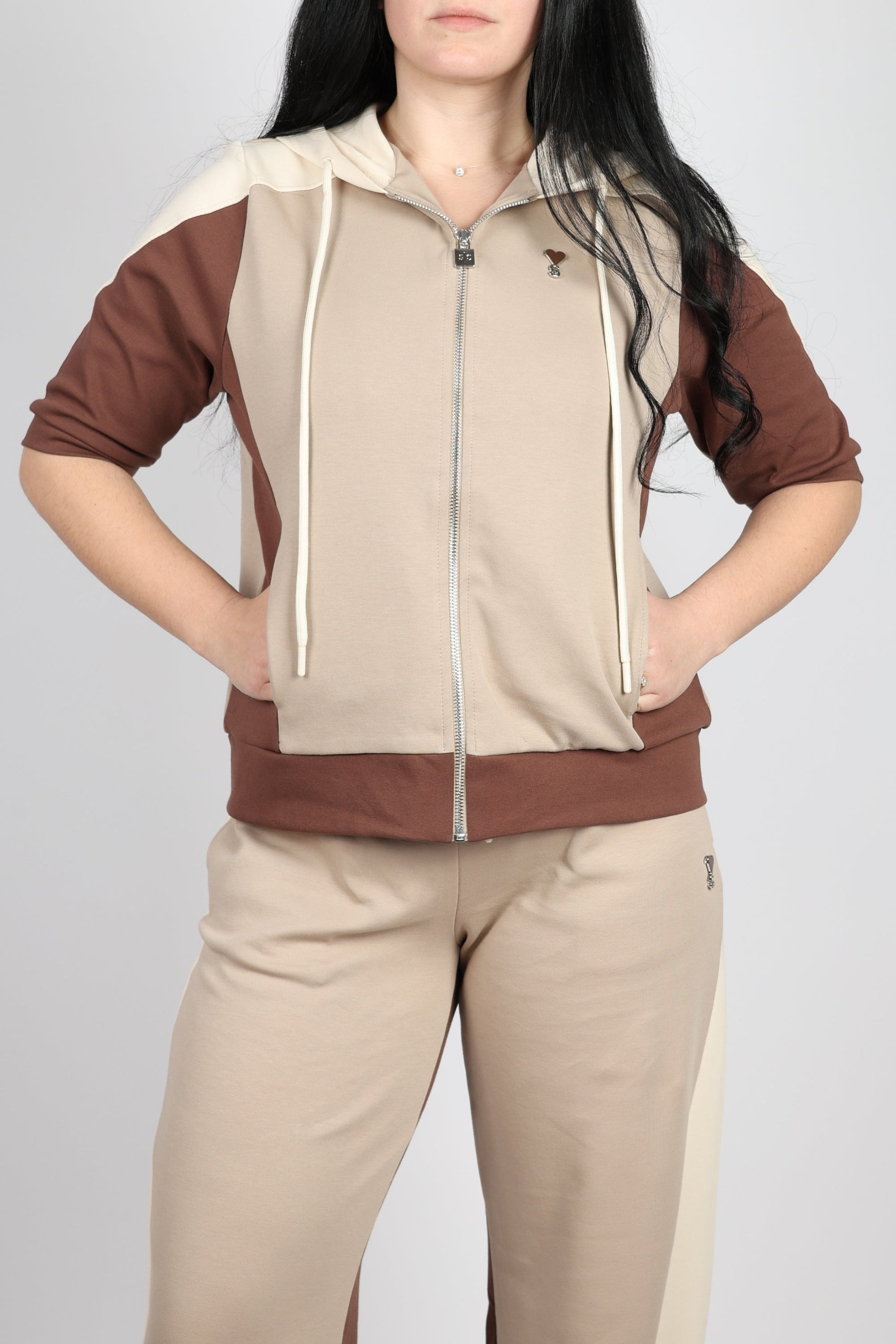 Дамски Комплект от 2 части, Бежов Roberto Fashion Store Set RBRF2403SOCUTE36 Beige 36 EU