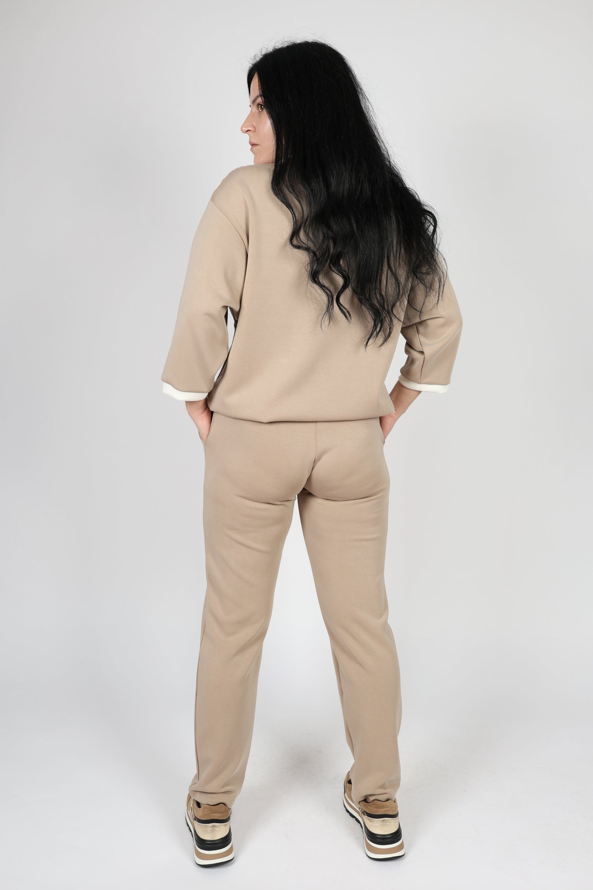 Дамски Комплект от 2 Части, Бежов Roberto Fashion Store Set SCTBEIGE0804TWSTS Beige S