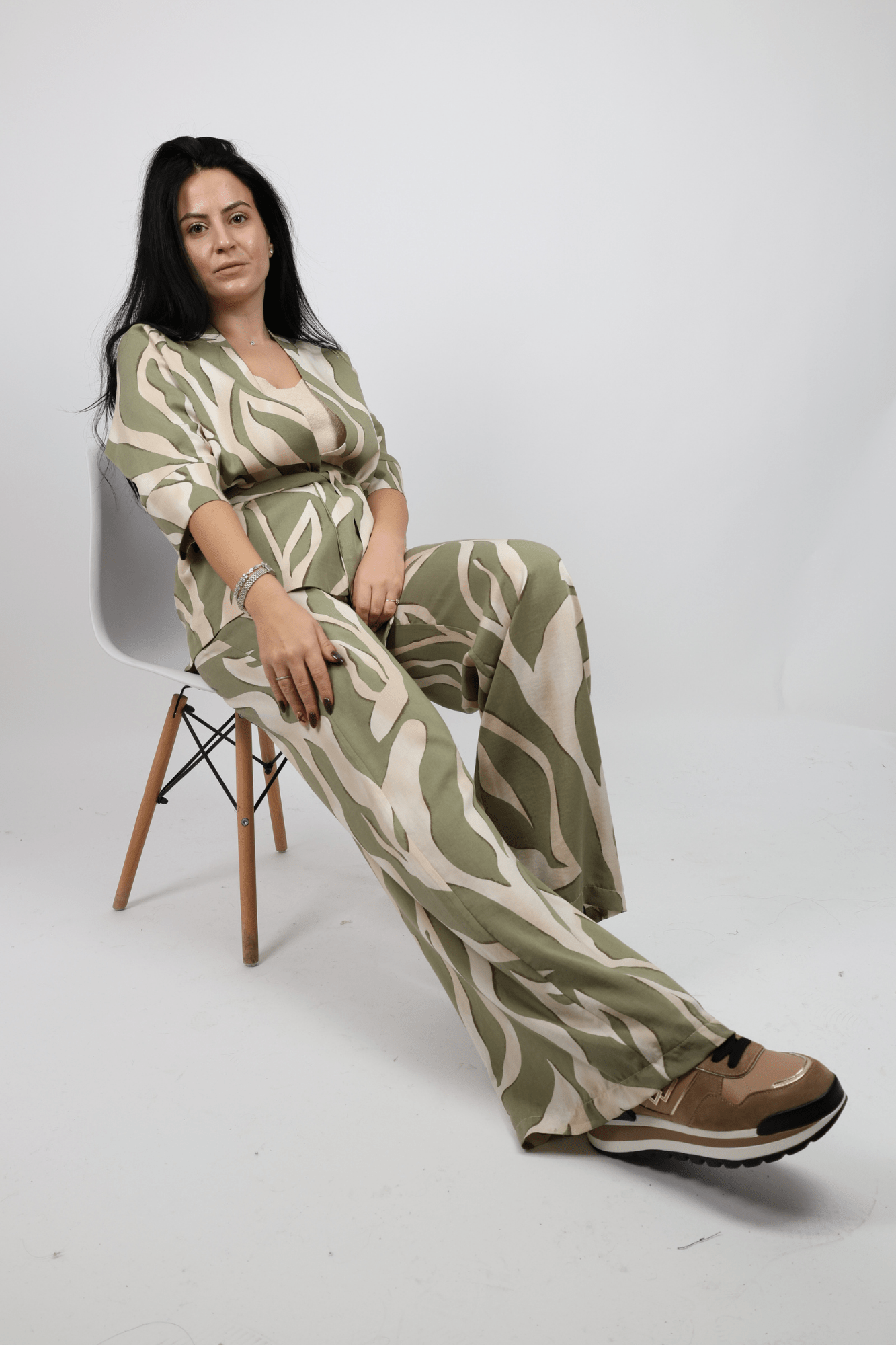 Дамски Комплект от 2 части, Бежов Roberto Fashion Store Set 1X2Y3ZM 38 EU Beige