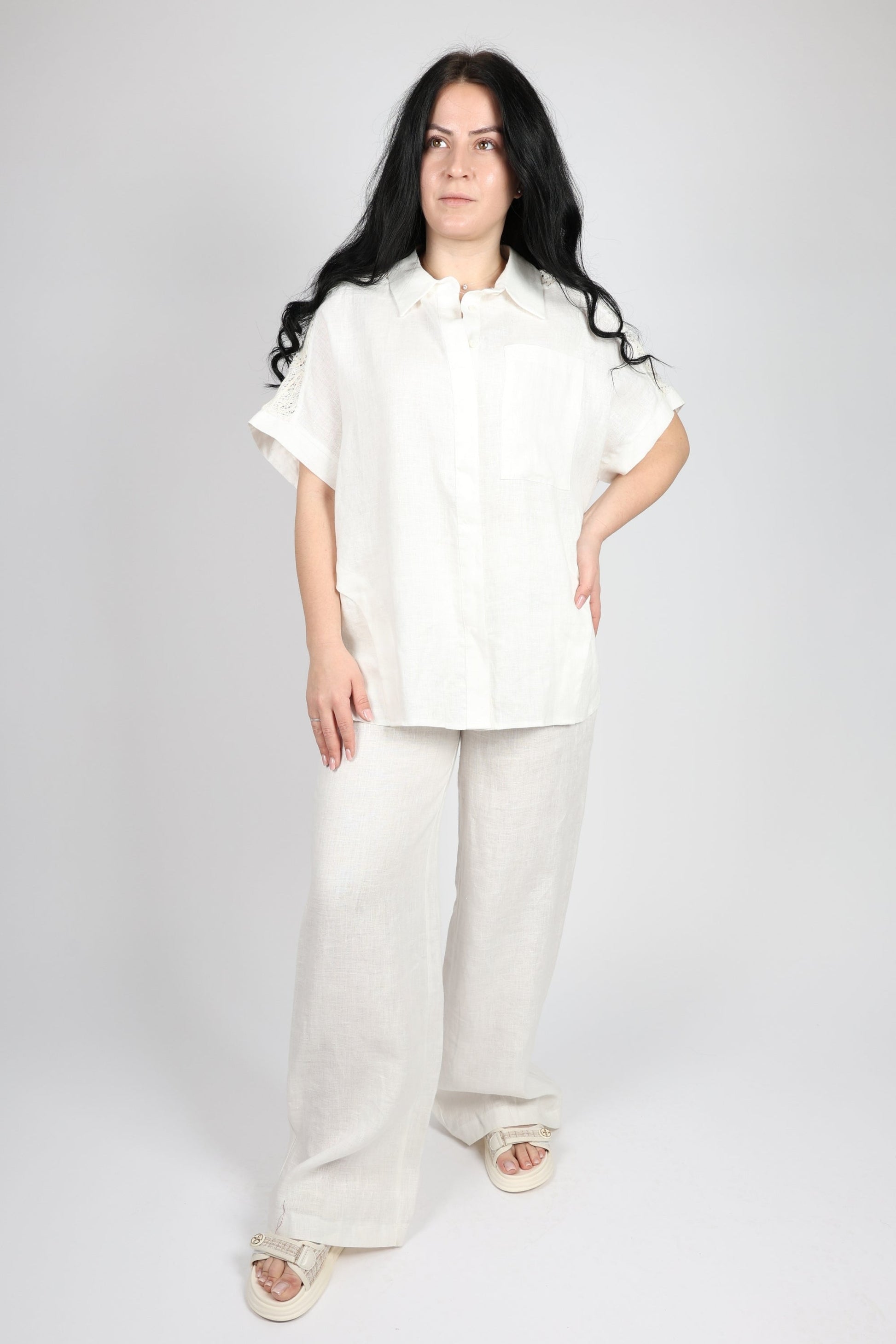 Дамски Комплект от 2 части, Бял Roberto Fashion Store Set RBRF2203STWHLNN40 White 40 EU