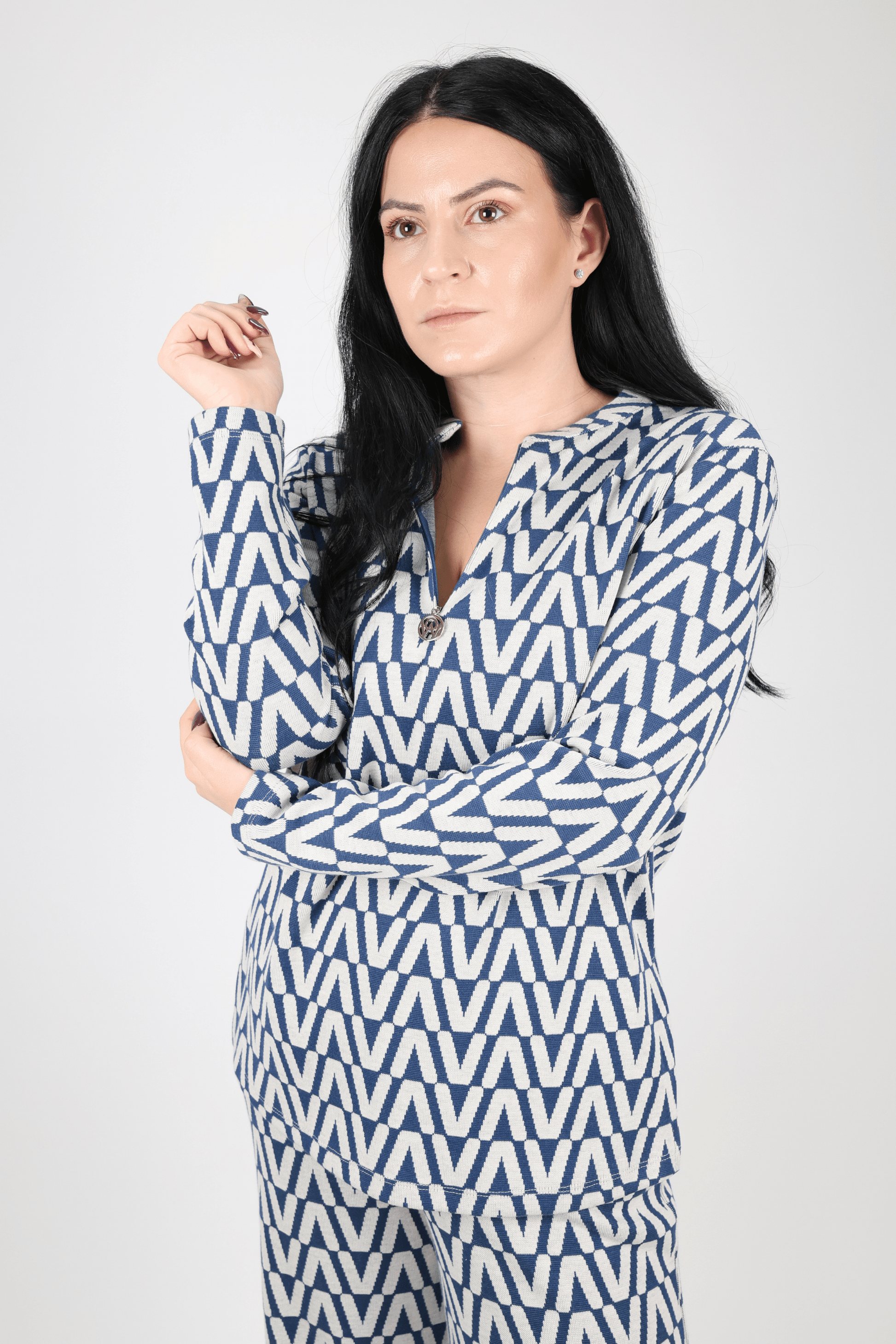 Дамски Комплект от 2 части, Черен, Червен & Син Roberto Fashion Store Set 0F2G4HL2 S INTL Navy