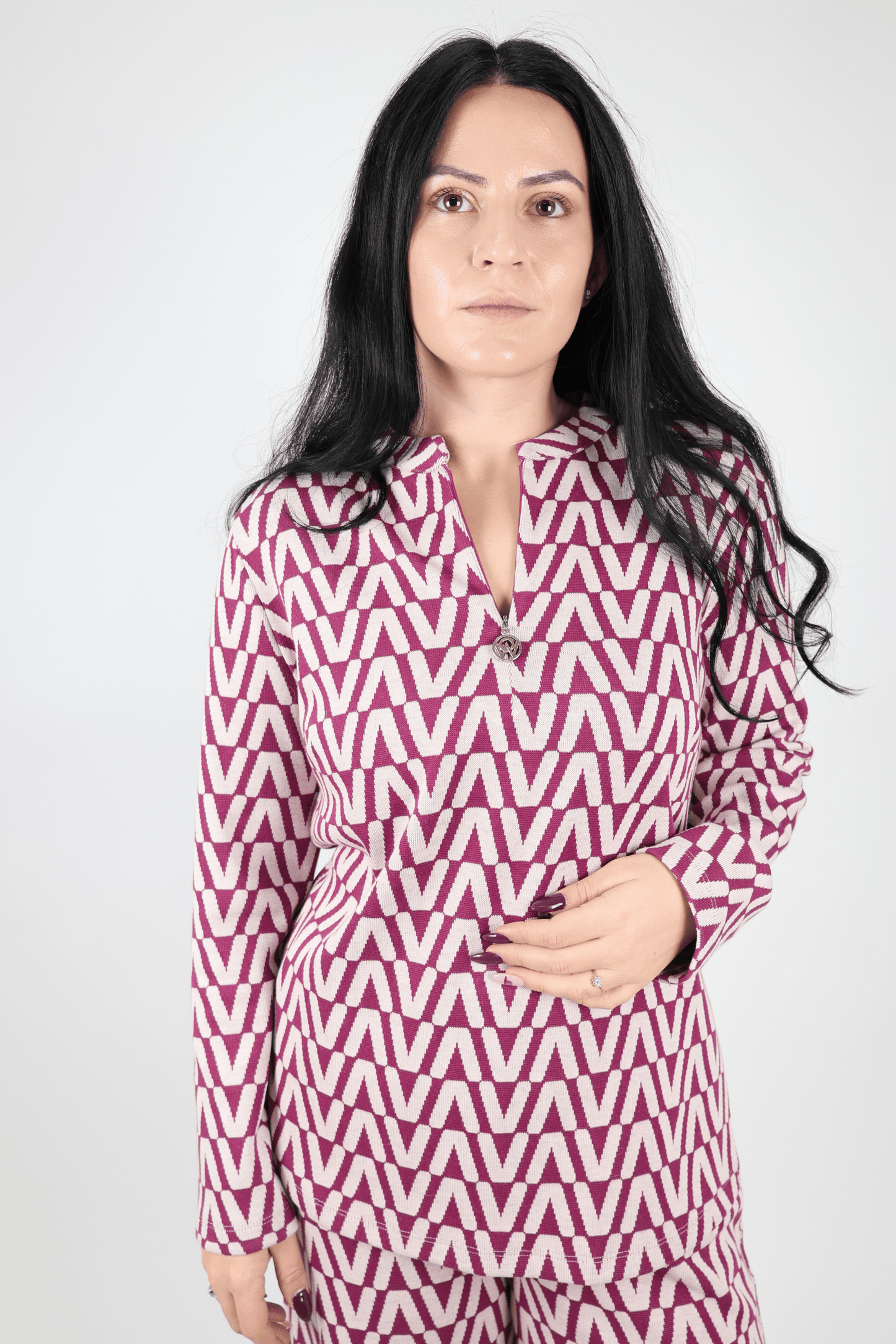Дамски Комплект от 2 части, Черен, Червен & Син Roberto Fashion Store Set 0F2G4HL3 S INTL Red