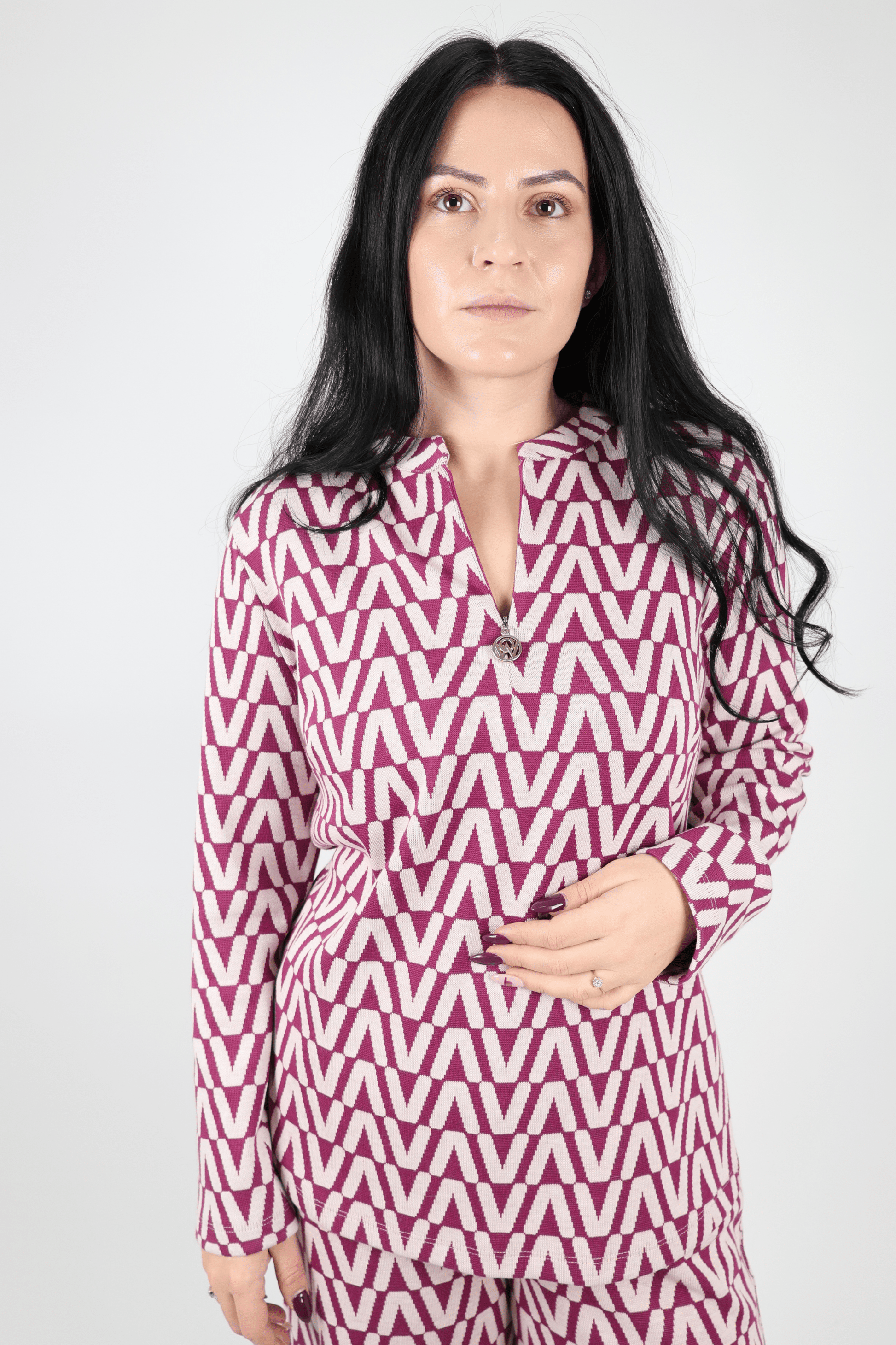 Дамски Комплект от 2 части, Черен, Червен & Син Roberto Fashion Store Set 0F2G4HL3 S INTL Red