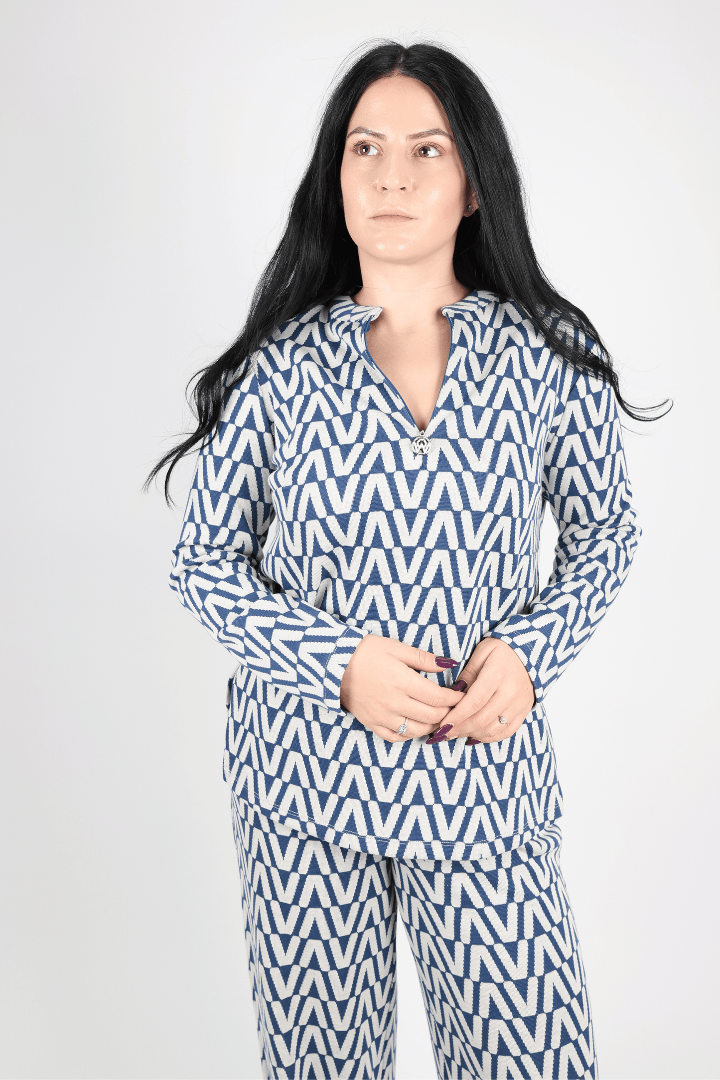Дамски Комплект от 2 части, Черен, Червен & Син Roberto Fashion Store Set 0F2G4HL2 S INTL Navy