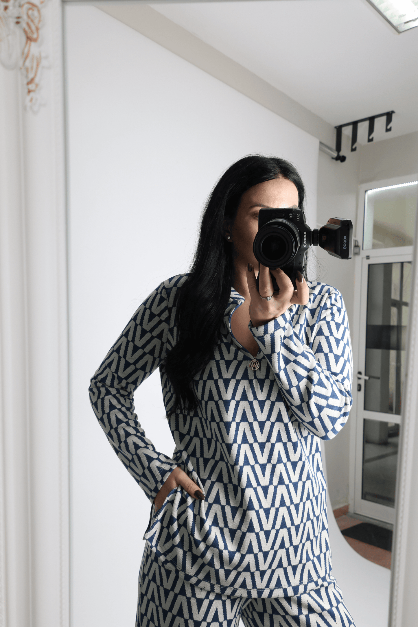 Дамски Комплект от 2 части, Черен, Червен & Син Roberto Fashion Store Set 0F2G4HL2 S INTL Navy