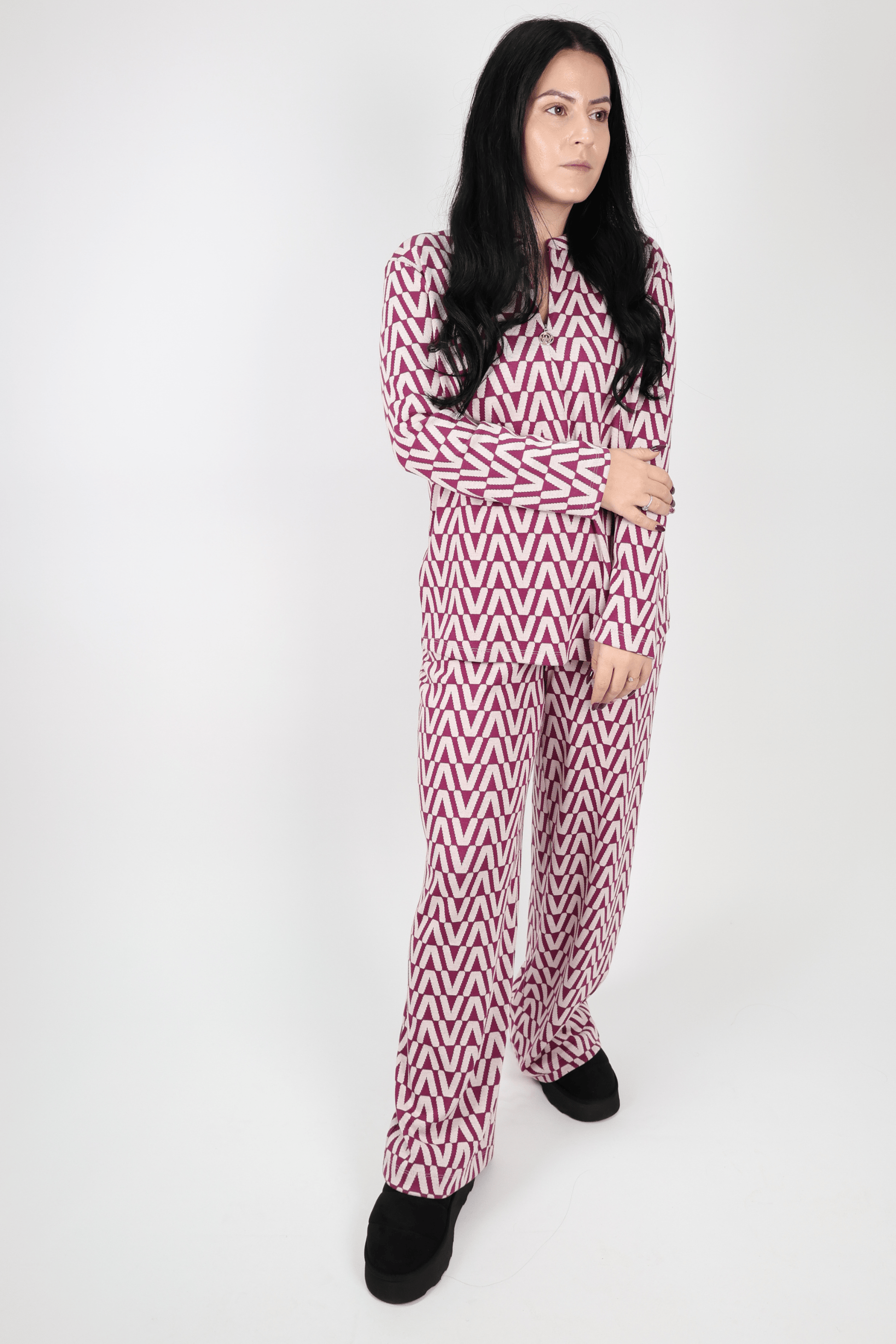 Дамски Комплект от 2 части, Черен, Червен & Син Roberto Fashion Store Set 0F2G4HL2 S INTL Navy