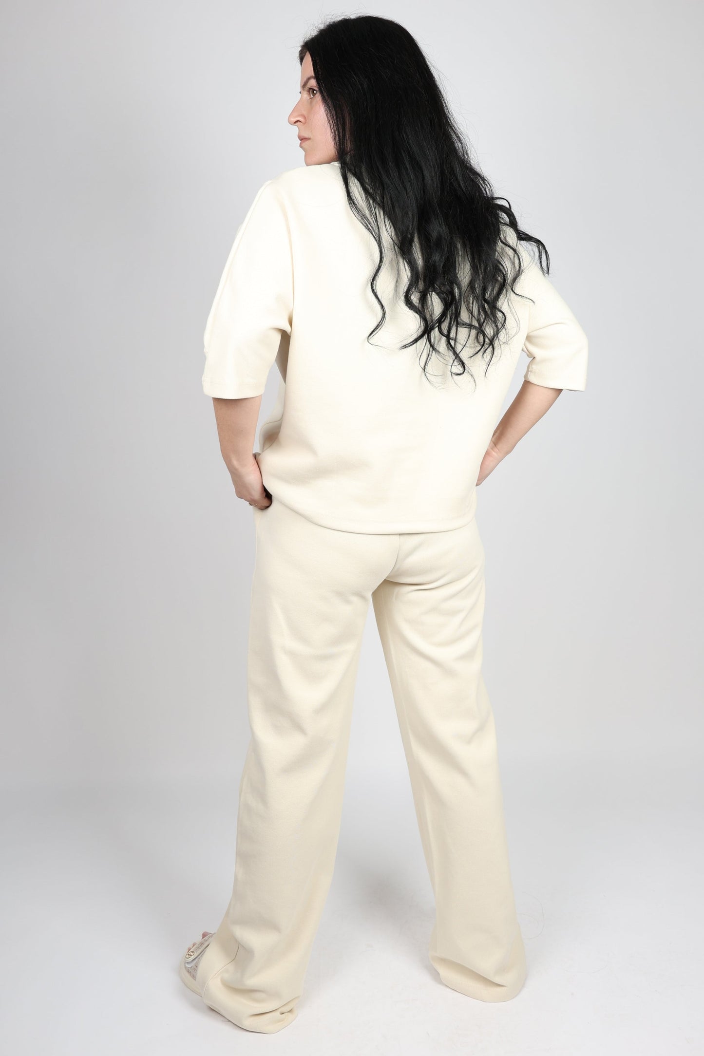 Дамски Комплект от 2 Части, Кафяв & Оранжев Roberto Fashion Store Set SOCTPLAWHI8S White S