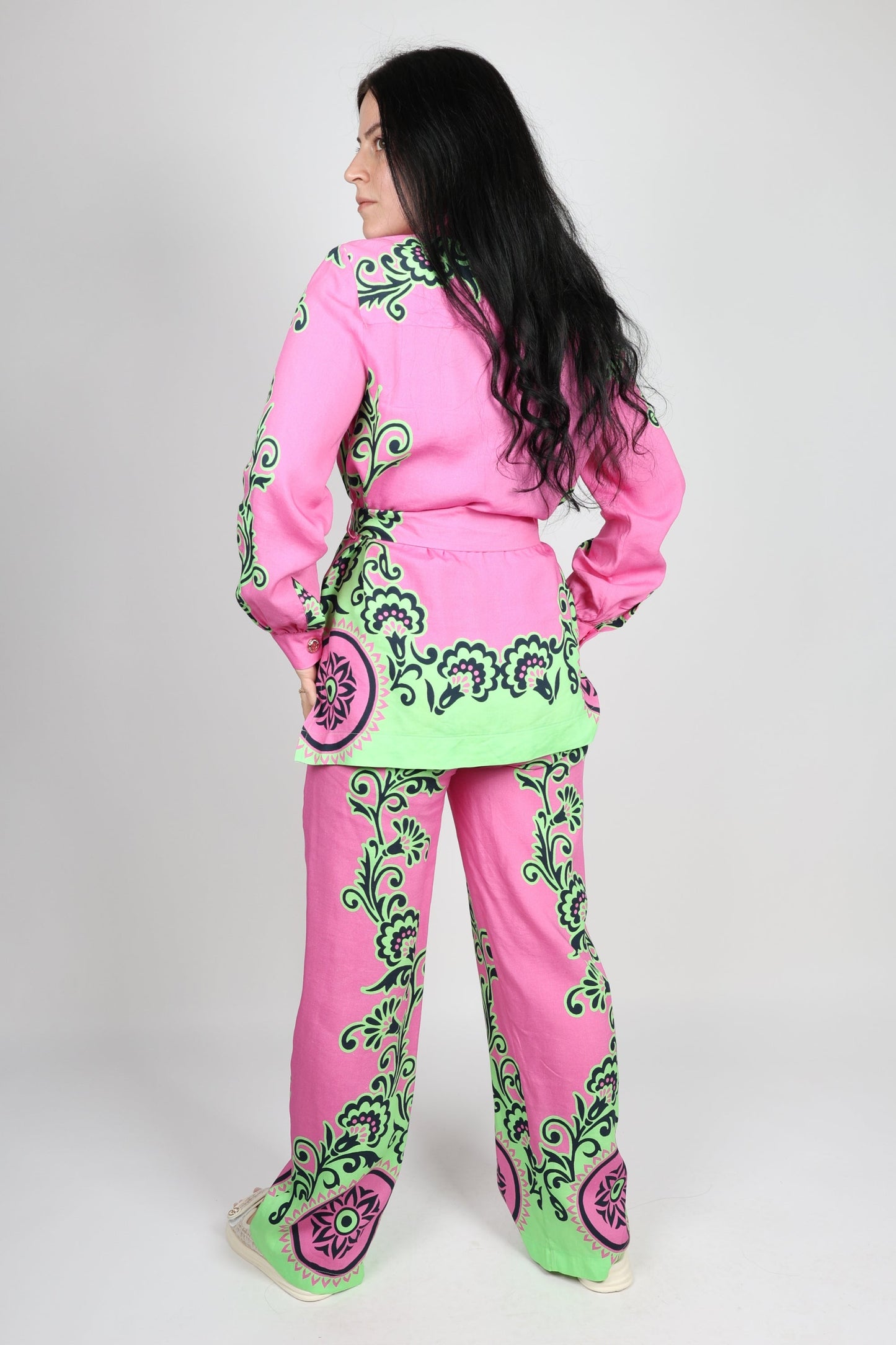 Дамски Комплект от 2 части, Розов Roberto Fashion Store Set RBRF2403LSGRDSETPINK38 38 EU Pink