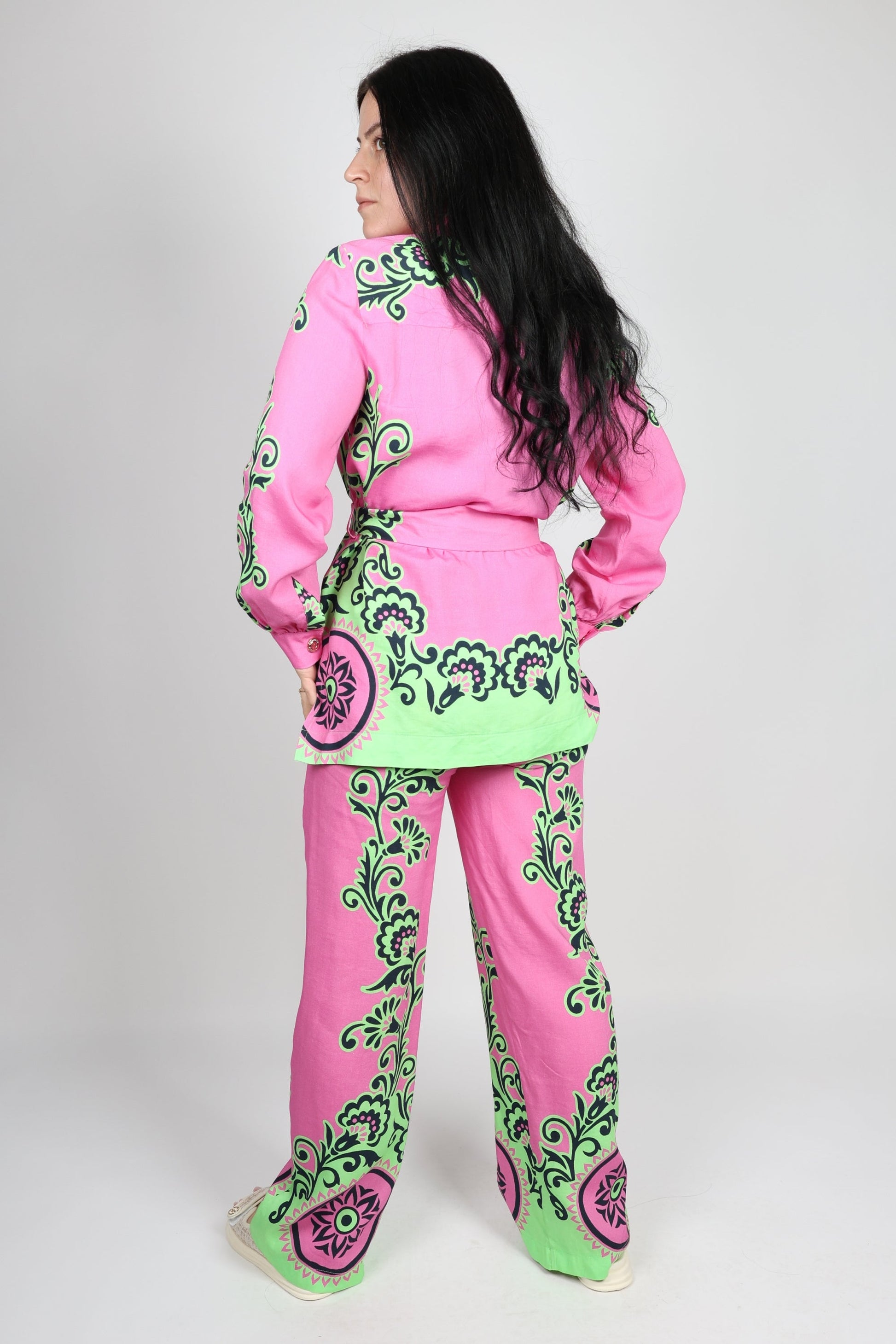 Дамски Комплект от 2 части, Розов Roberto Fashion Store Set RBRF2403LSGRDSETPINK38 38 EU Pink