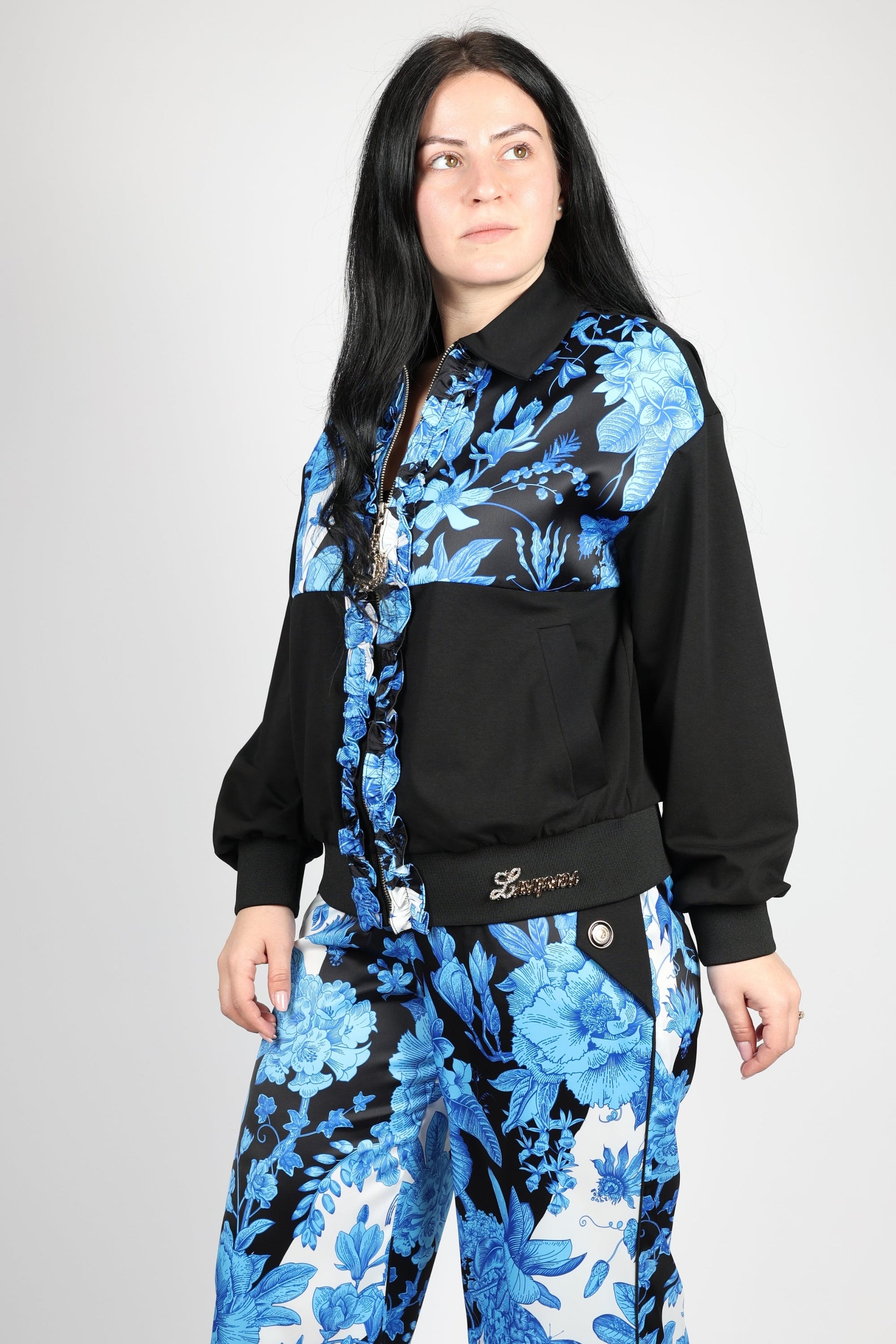 Дамски Комплект от 2 части, Син Roberto Fashion Store Set RBRF2403LSGRDASETBLU38 38 Blue