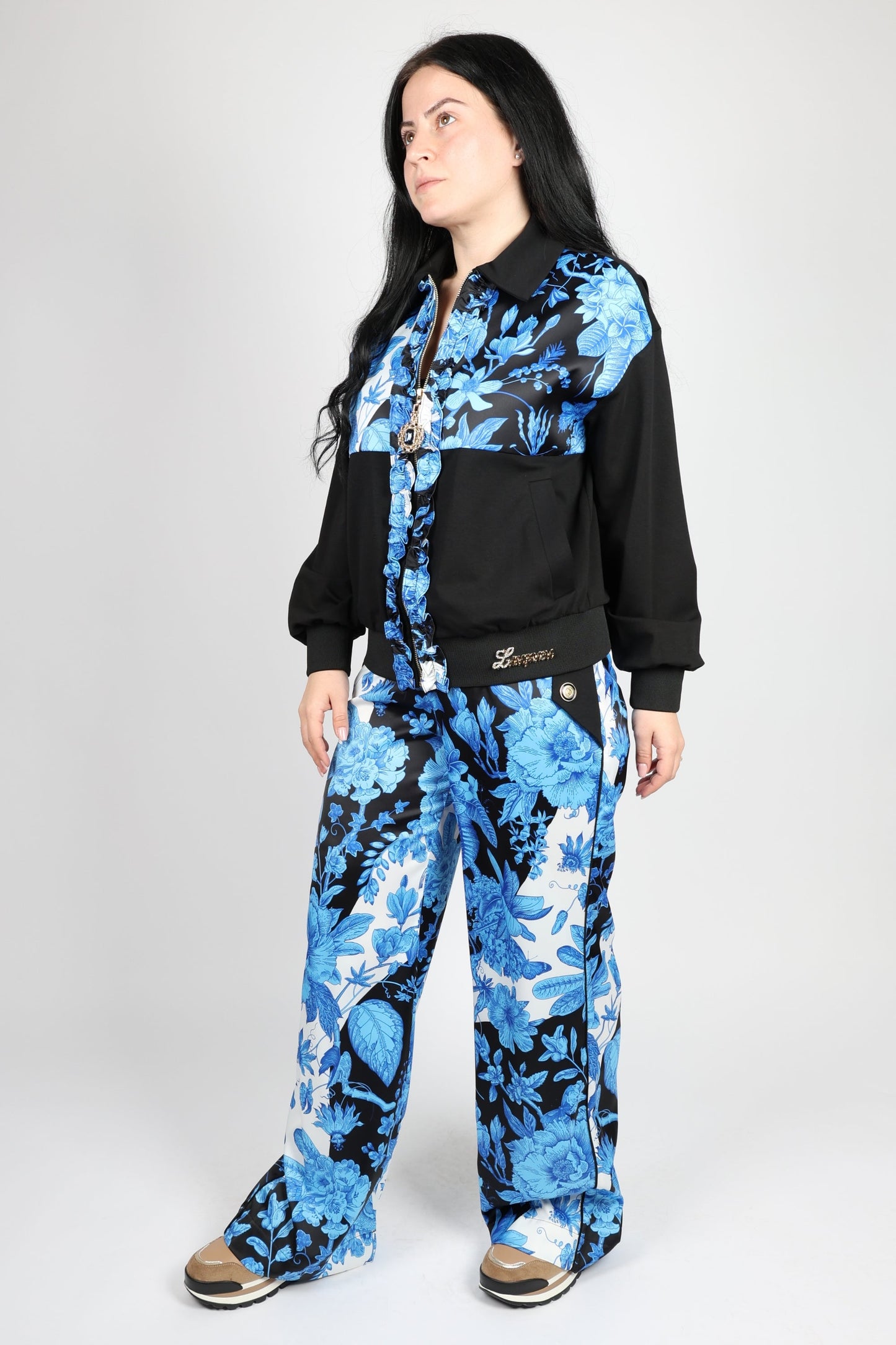 Дамски Комплект от 2 части, Син Roberto Fashion Store Set RBRF2403LSGRDASETBLU38 38 Blue