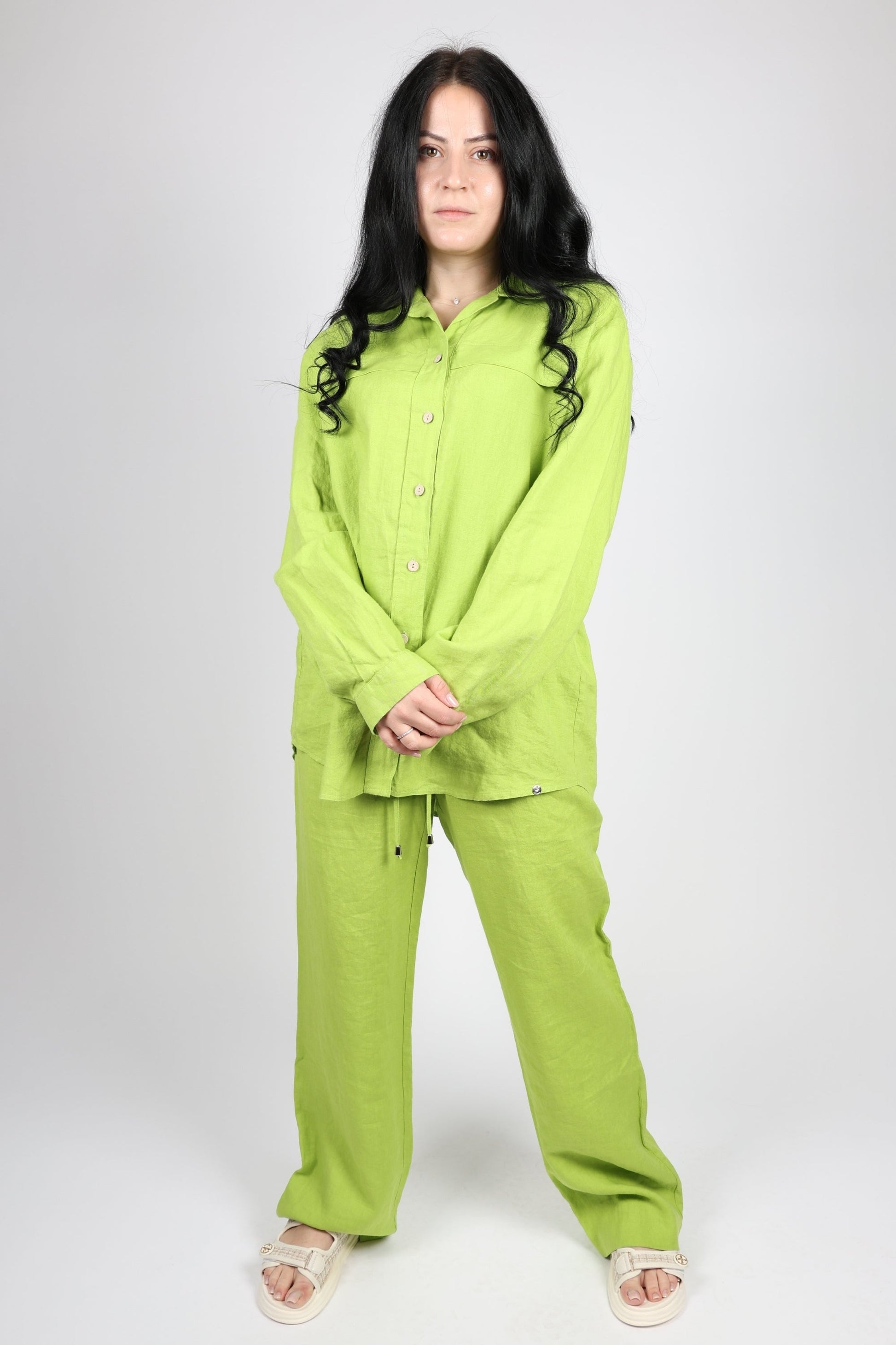 Дамски Комплект от 2 части, Зелен Roberto Fashion Store Set RBRF2203GRNSTLNN36 Green 36