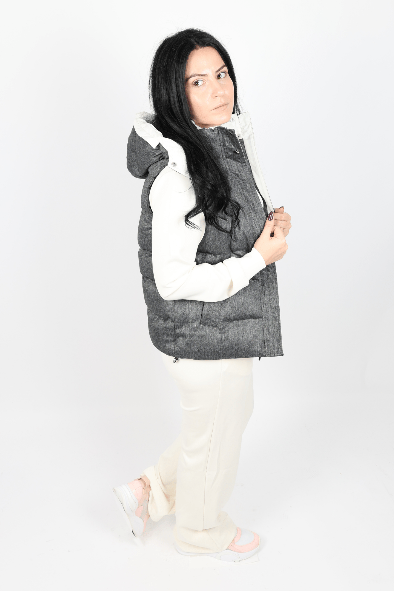 Дамски Комплект от 3 Части, Бежов & Бял Roberto Fashion Store Set A2B3C4SW S INTL White
