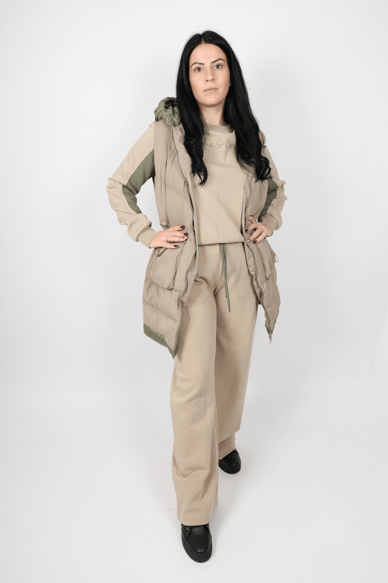 Дамски Комплект от 3 Части, Кафяв & Зелен Roberto Fashion Store Set L7M8N9SG S INTL Green