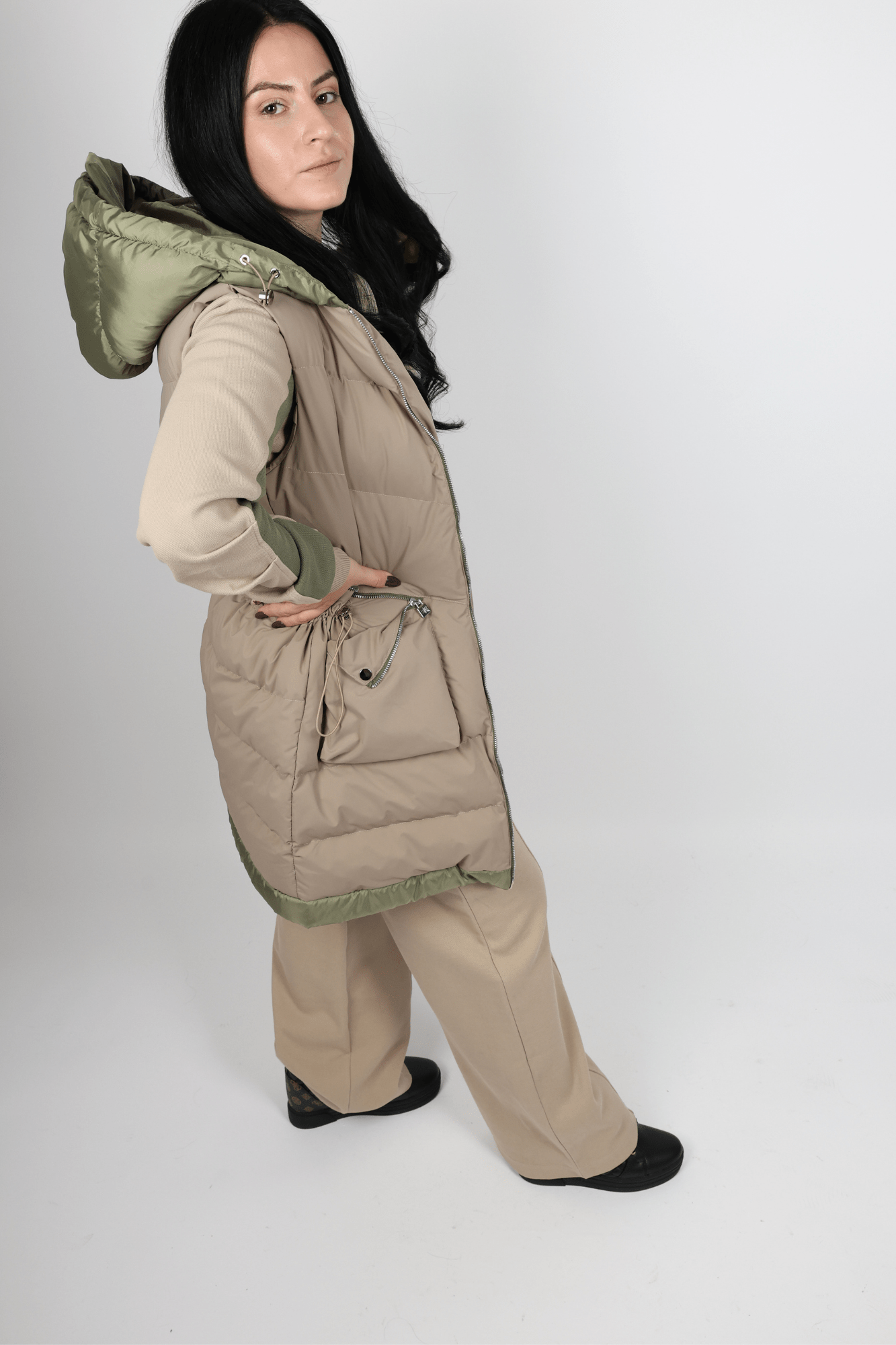 Дамски Комплект от 3 Части, Кафяв & Зелен Roberto Fashion Store Set L7M8N9SB S INTL Brown