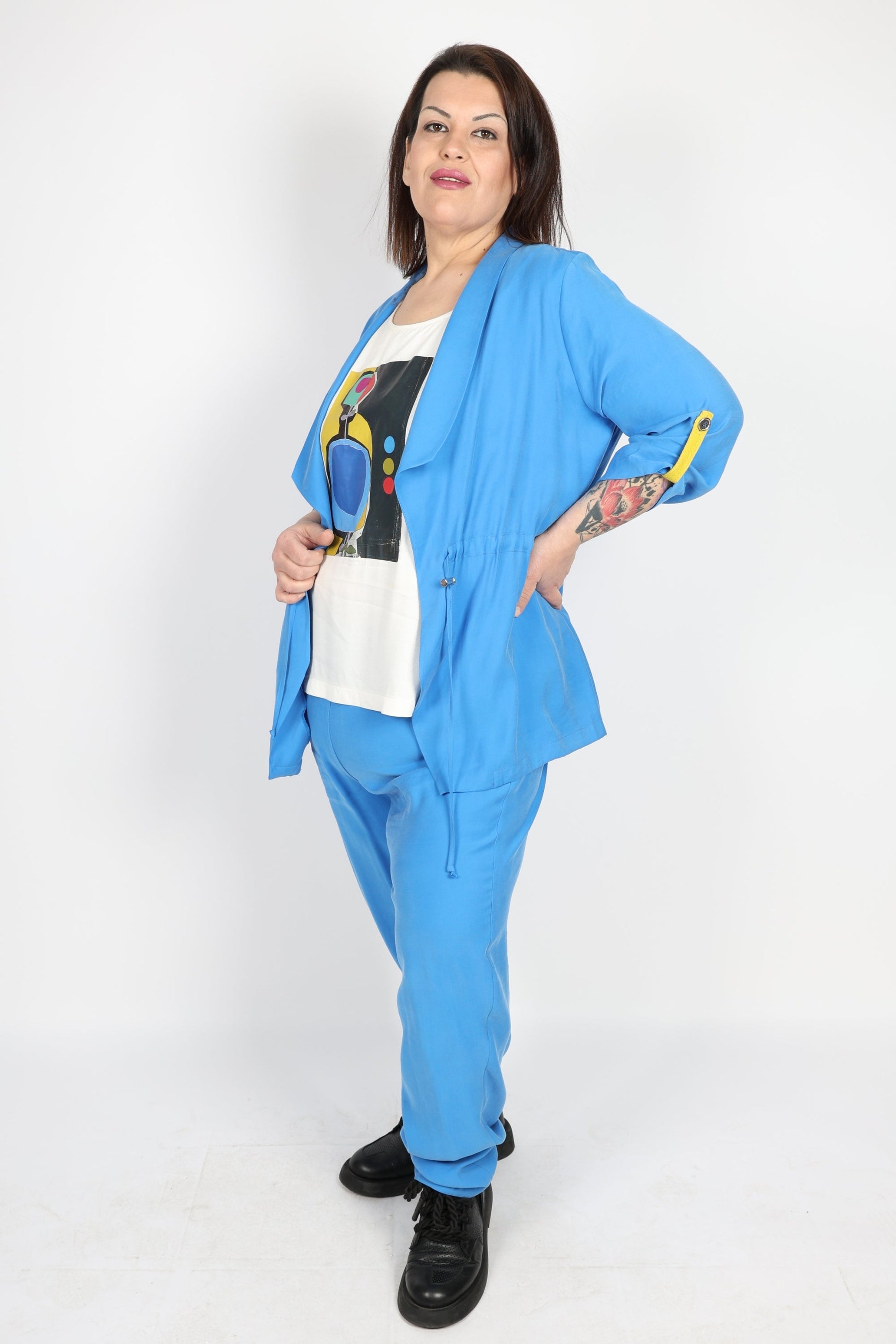 Дамски Комплект от 3 части, Син Roberto Fashion Store Set RBRF1803STBLUTRIPLE - 1 Blue 42 EU