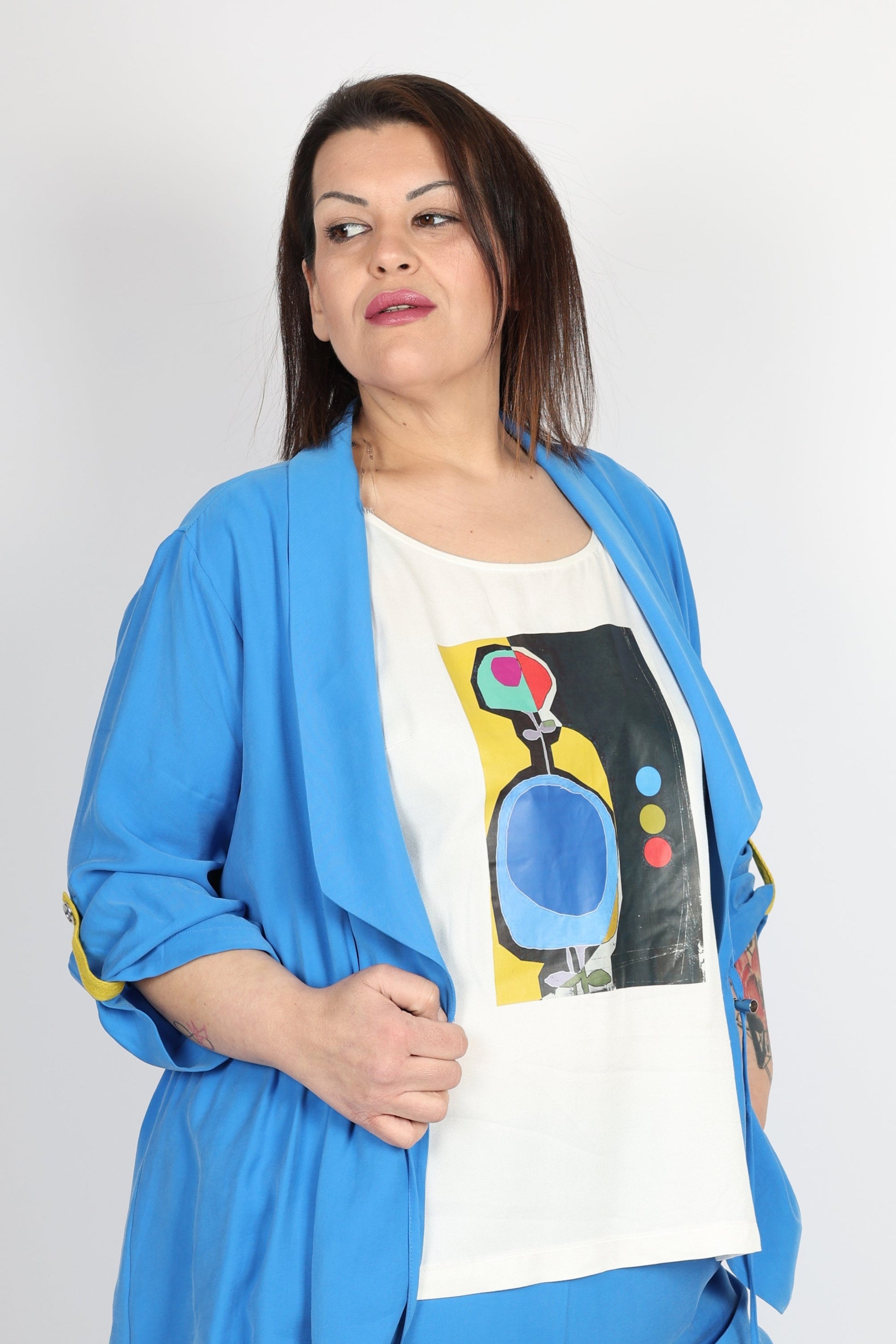 Дамски Комплект от 3 части, Син Roberto Fashion Store Set RBRF1803STBLUTRIPLE - 1 Blue 42 EU
