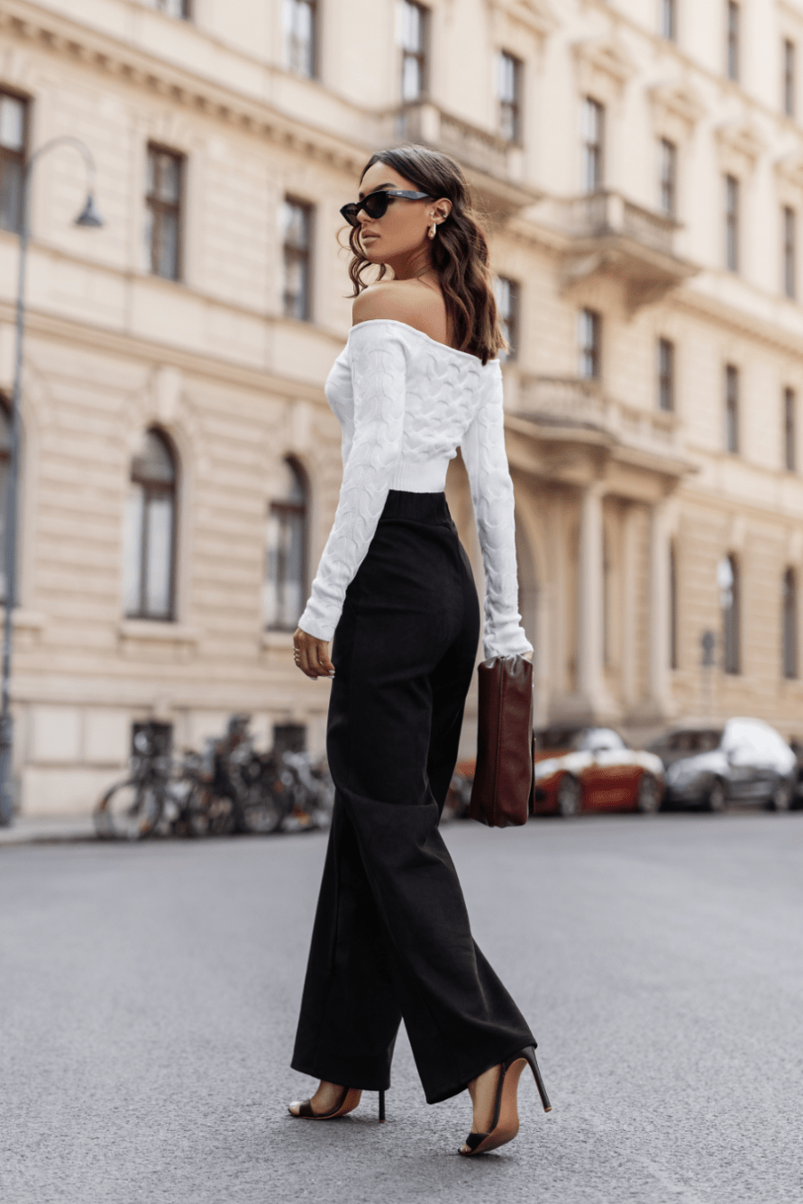 Pantaloni de damă FERN – Negri, 95% viscoză, elastici, S–L LaBalancia Roberto Fashion Store Set 5907378515837 S