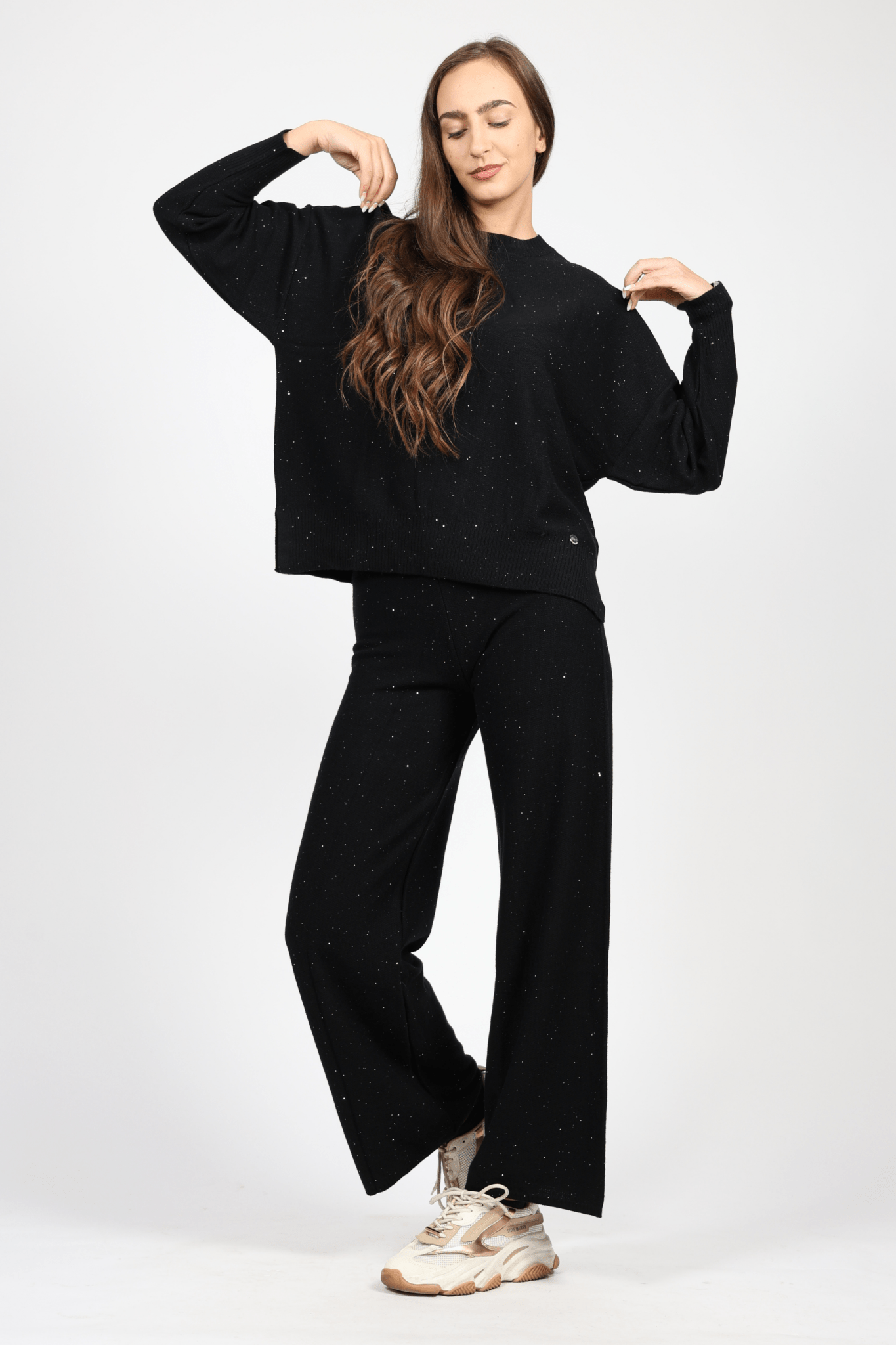 Women's Wool 2-Piece Set, Black