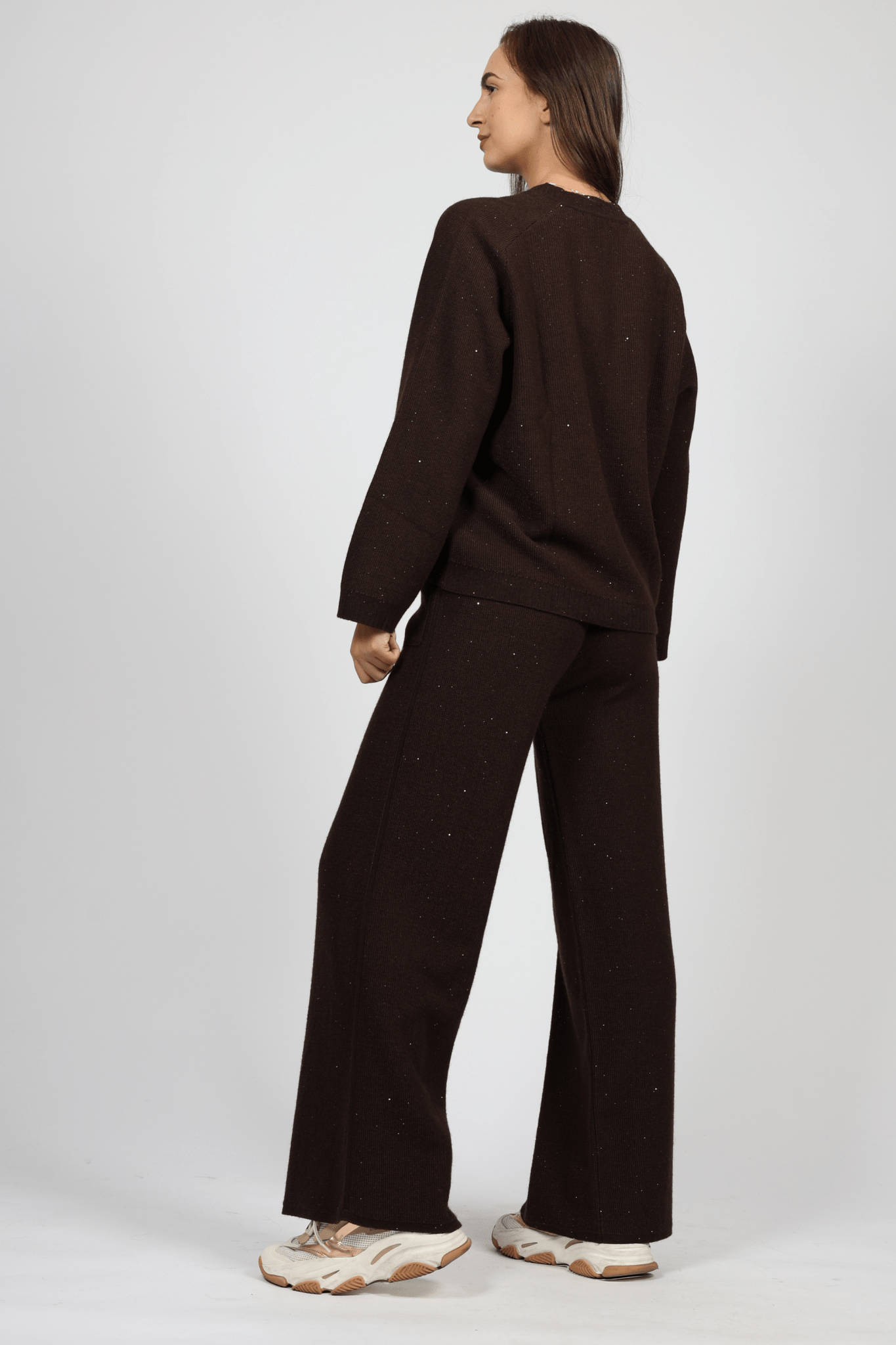 Women's Wool 2-Piece Set, Brown