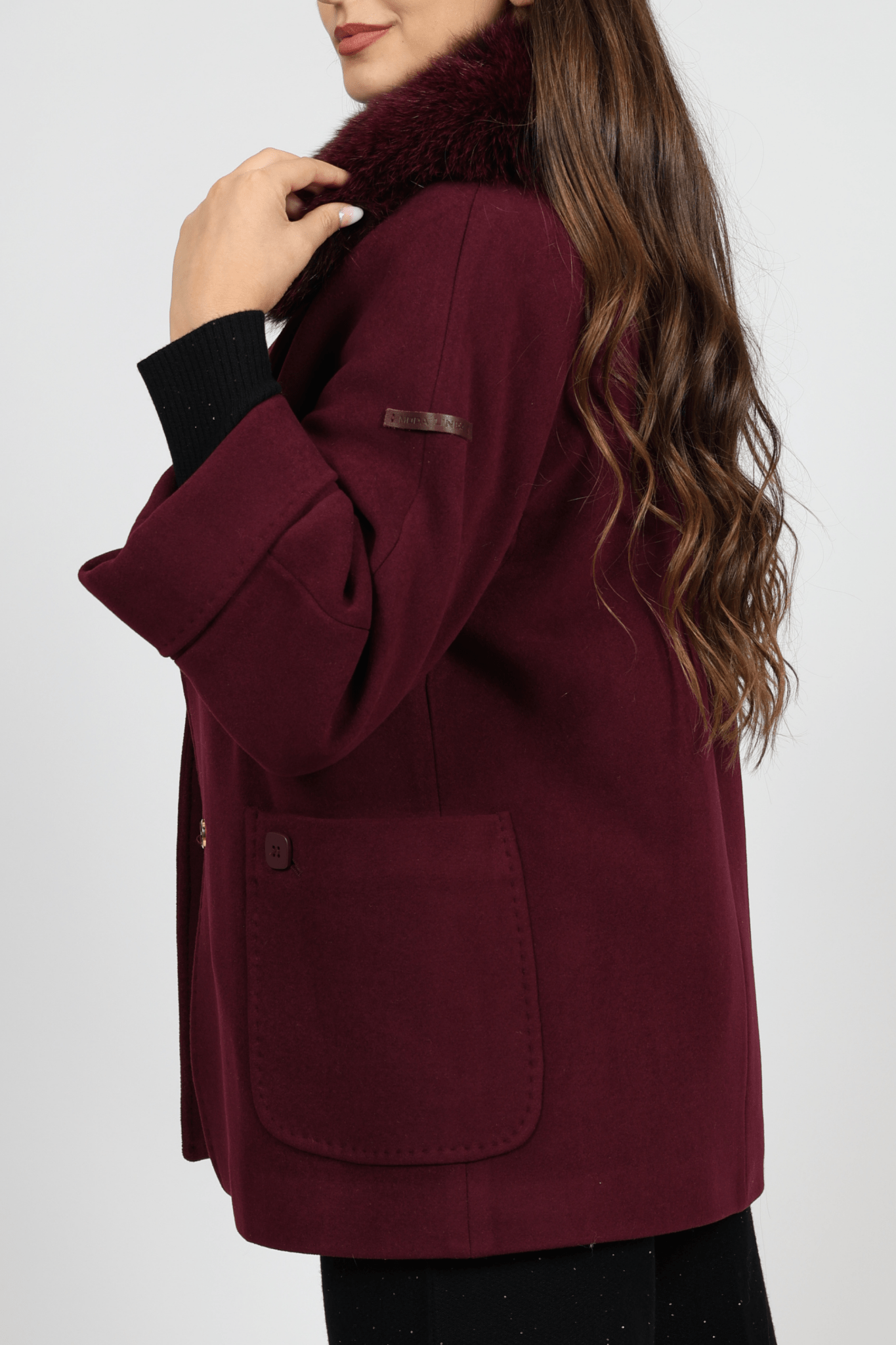 Women's Coat, Burgundy