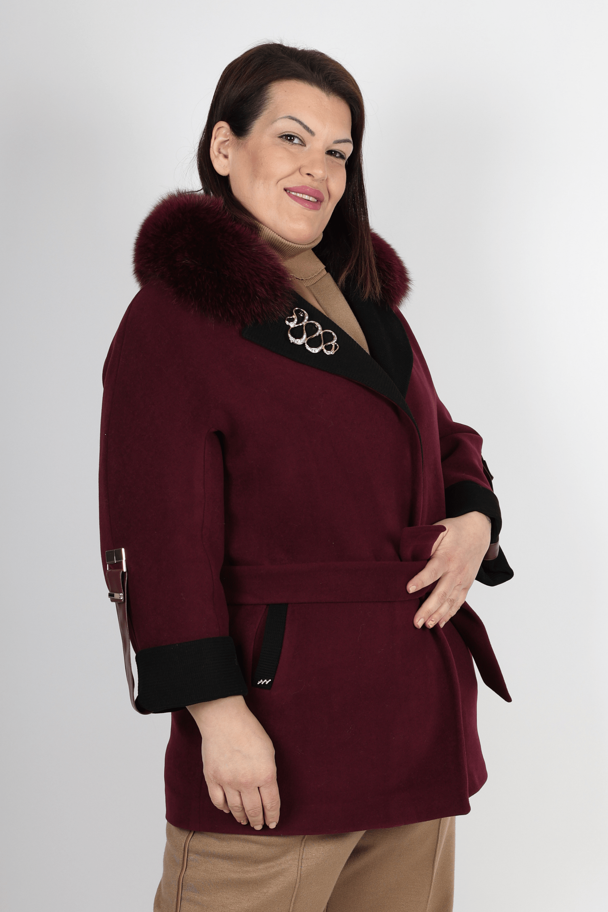 Дамско Палто, Червен Roberto Fashion Store Coat CTBORWOOL1203 44 EU Red