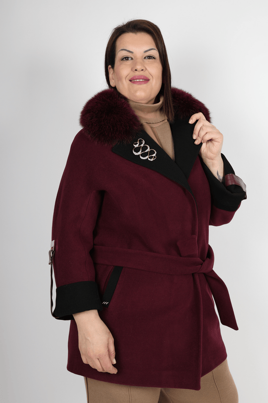 Дамско Палто, Червен Roberto Fashion Store Coat CTBORWOOL1203 44 EU Red