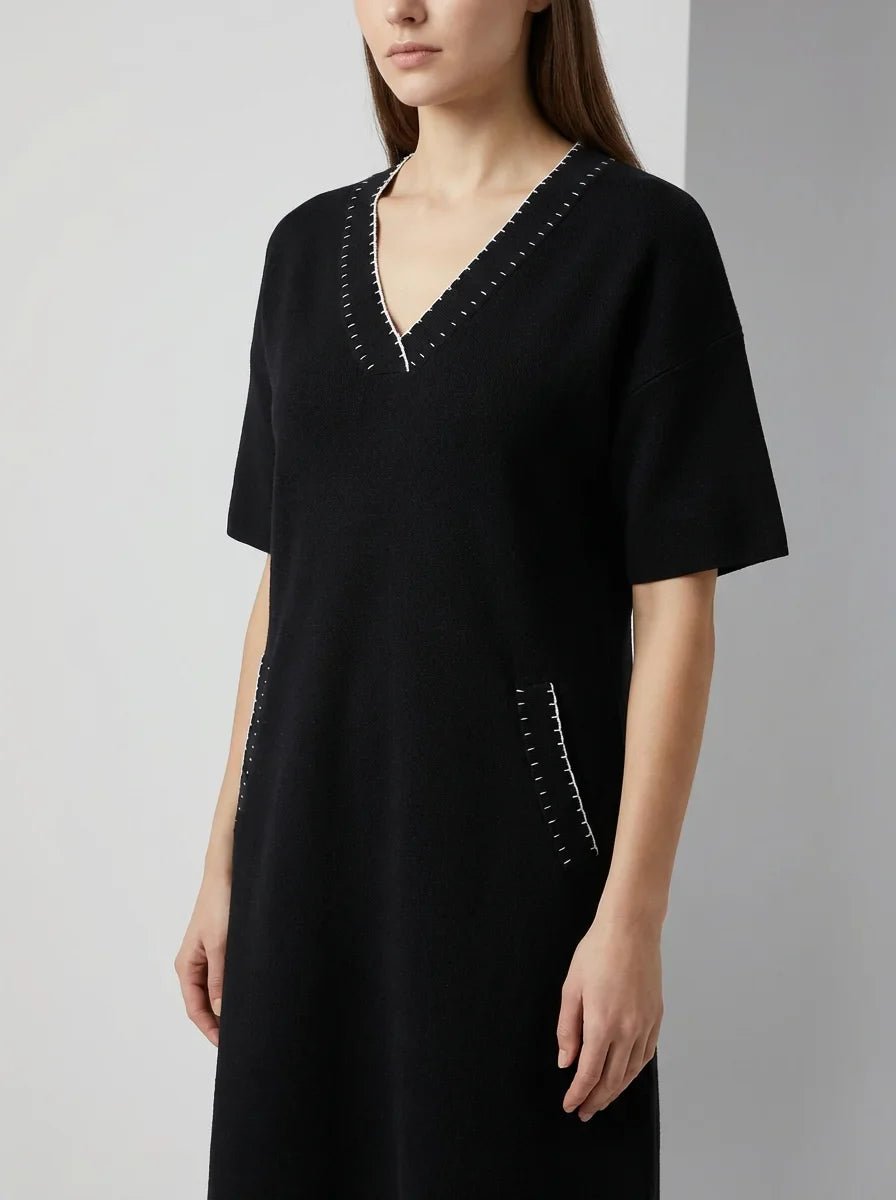 Къса Рокля, Черен Serianno Collection S Roberto Fashion Store One piece SER1401DRSBLKKNIS S