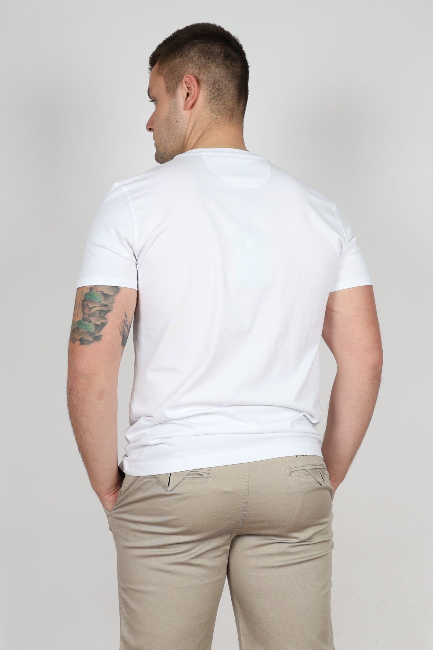 Мъжка Тениска, Син & Бял Roberto Fashion Store T-shirt YMR317JS39507017 White S