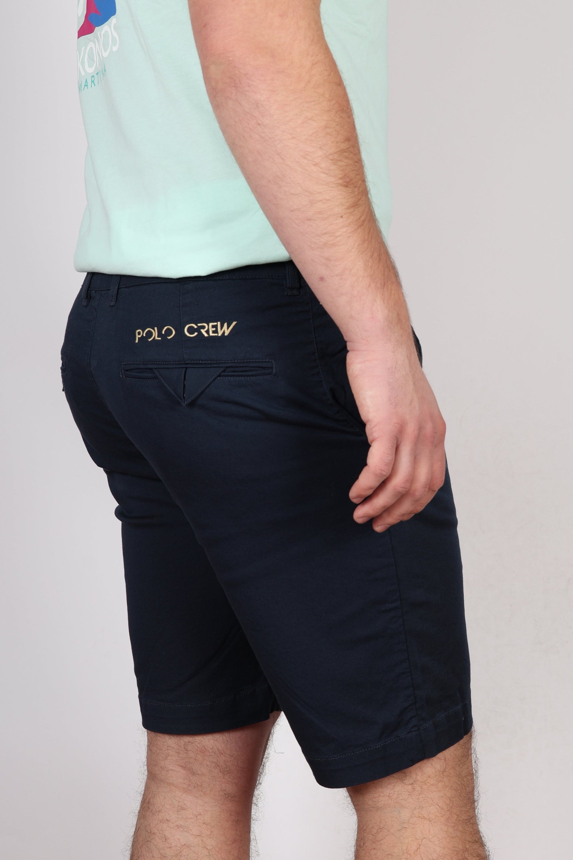 Мъжки Къс Панталон, Бежов & Син Roberto Fashion Store Trousers XMB004TW45407018 Navy W31