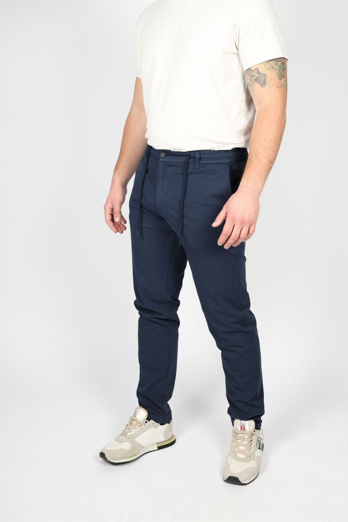 Мъжки Панталон, Син & Бежов Roberto Fashion Store Trousers ROBTROUBLU1130 W30 Blue