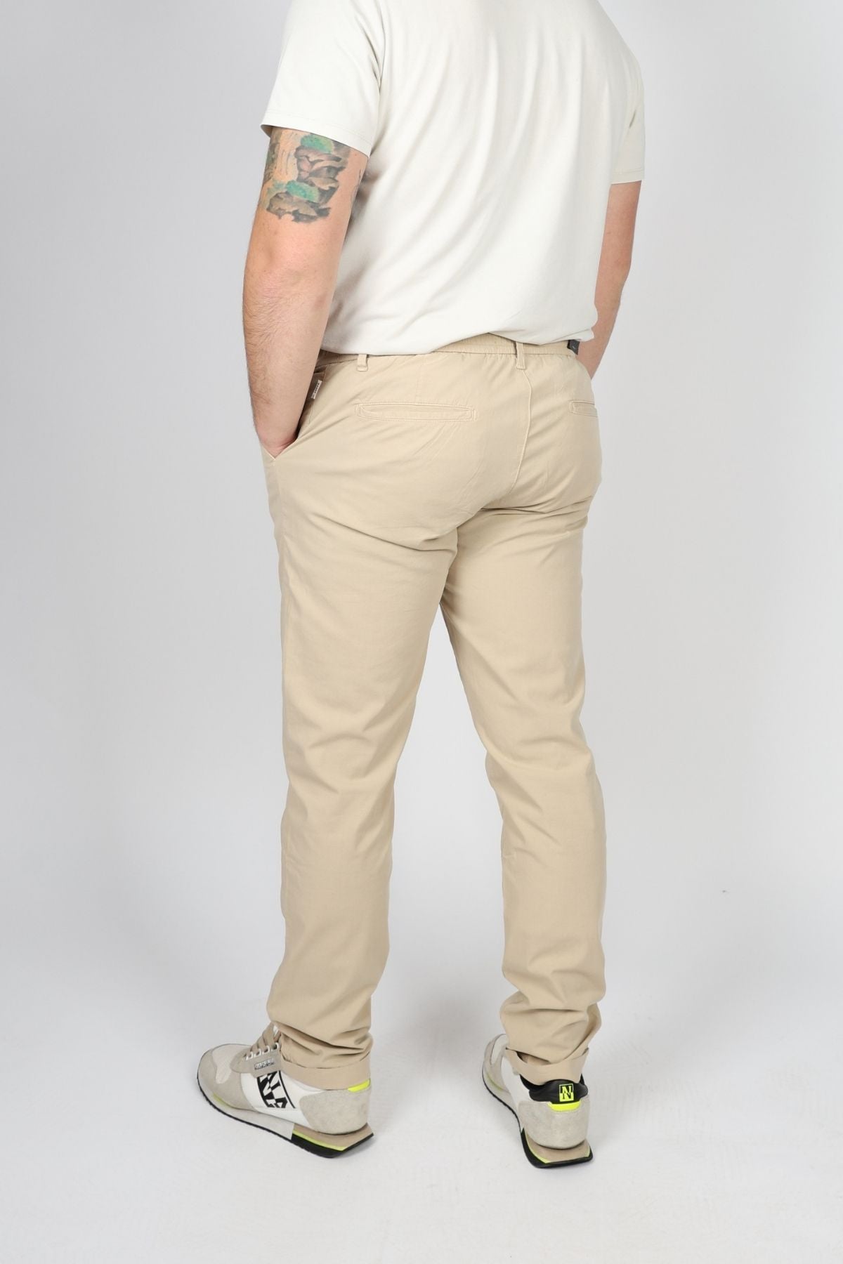 Мъжки Панталон, Син & Бежов Roberto Fashion Store Trousers ROBTROUBEI1131 W31 Beige