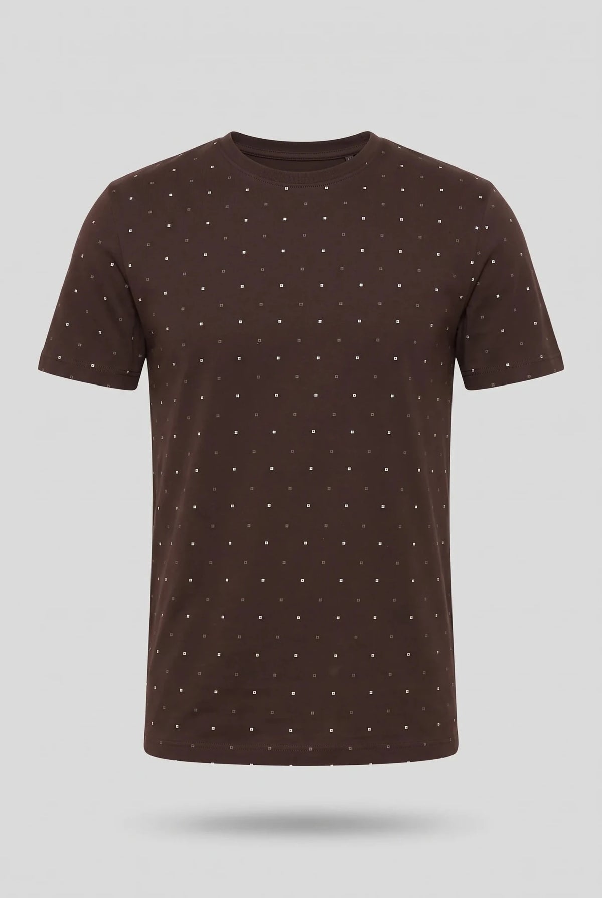 Мъжка памучна тениска с десен на точки в цвят Тъмен шоколад Medicine Roberto Fashion Store T-shirt RS26TSM020-89A-S S