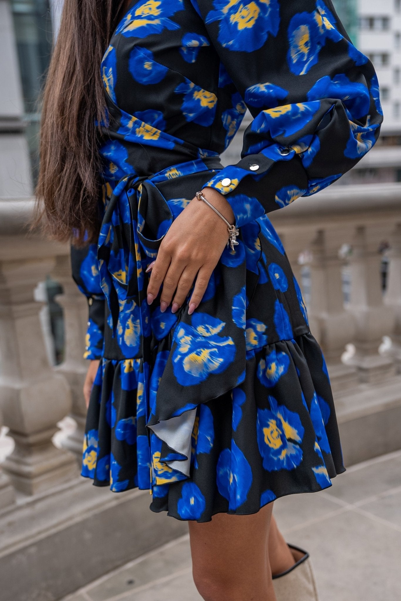 Рокля "АННА" с къса дължина - Модел с разноцветни цветя, за жени LaBalancia Roberto Fashion Store Shirt 5907378503940 XS/S