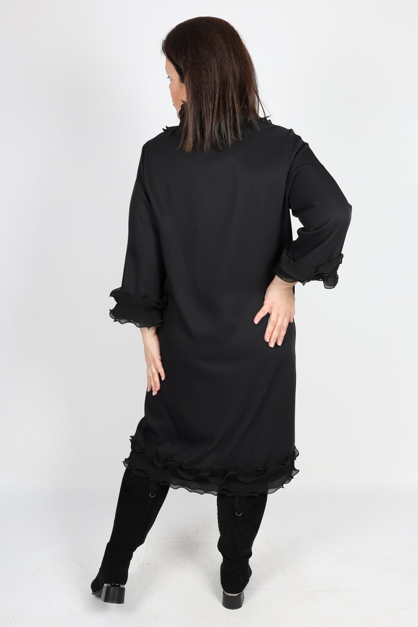 Рокля, Черен Roberto Fashion Store Dress RBRF1803BLKDRSS - 1 Black 44