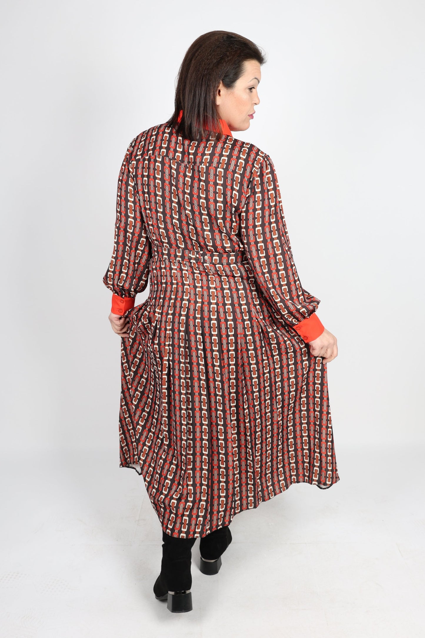 Рокля, Червен Roberto Fashion Store Dress RBRF1803DRSSRED Red 44 EU