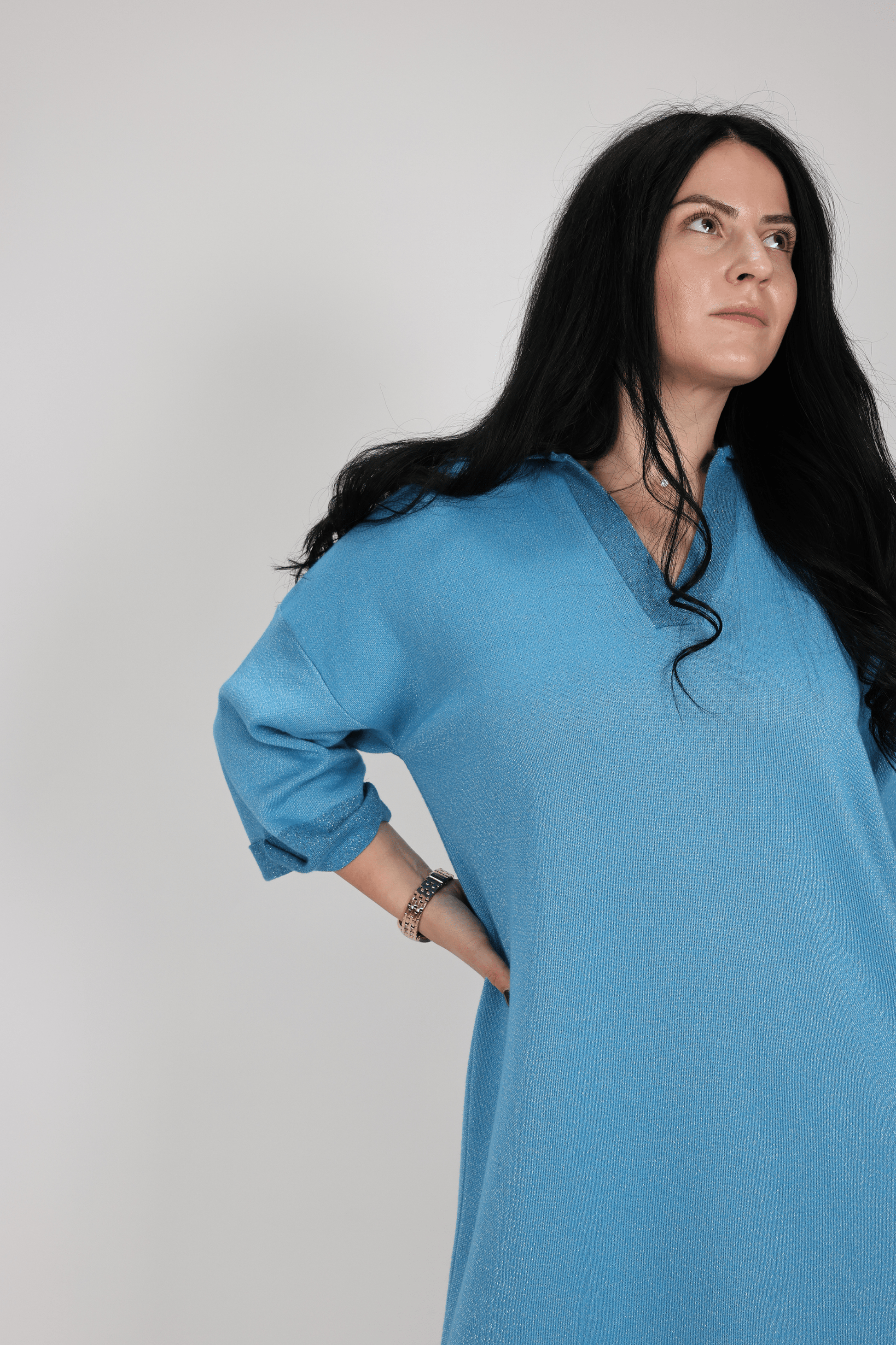 Рокля, Син Roberto Fashion Store Dress 4D5E6F S INTL Blue